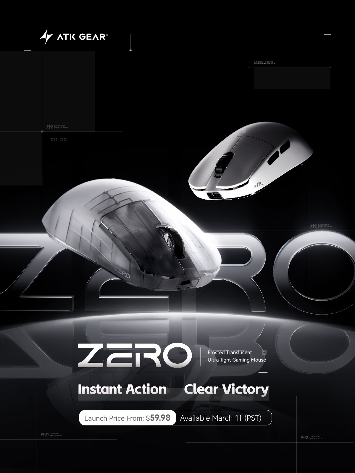 Everything you need. Nothing you don't. Key specs of the ATK ZERO
