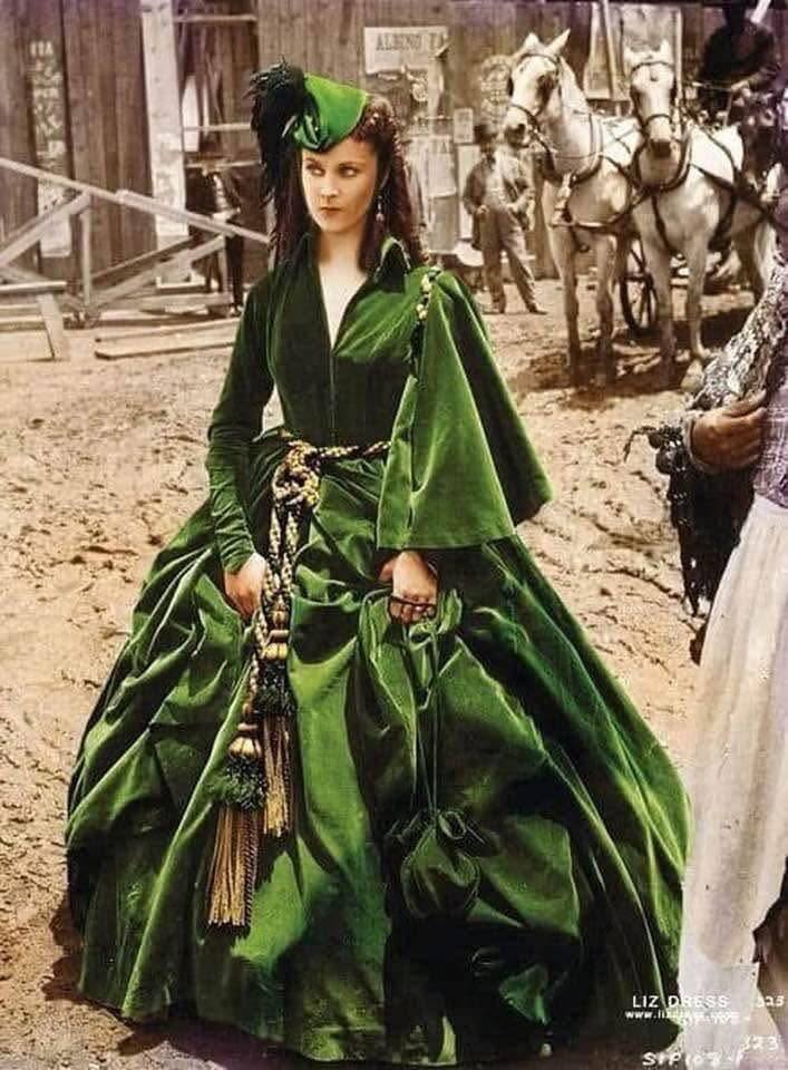 The iconic green dress from Gone with the Wind