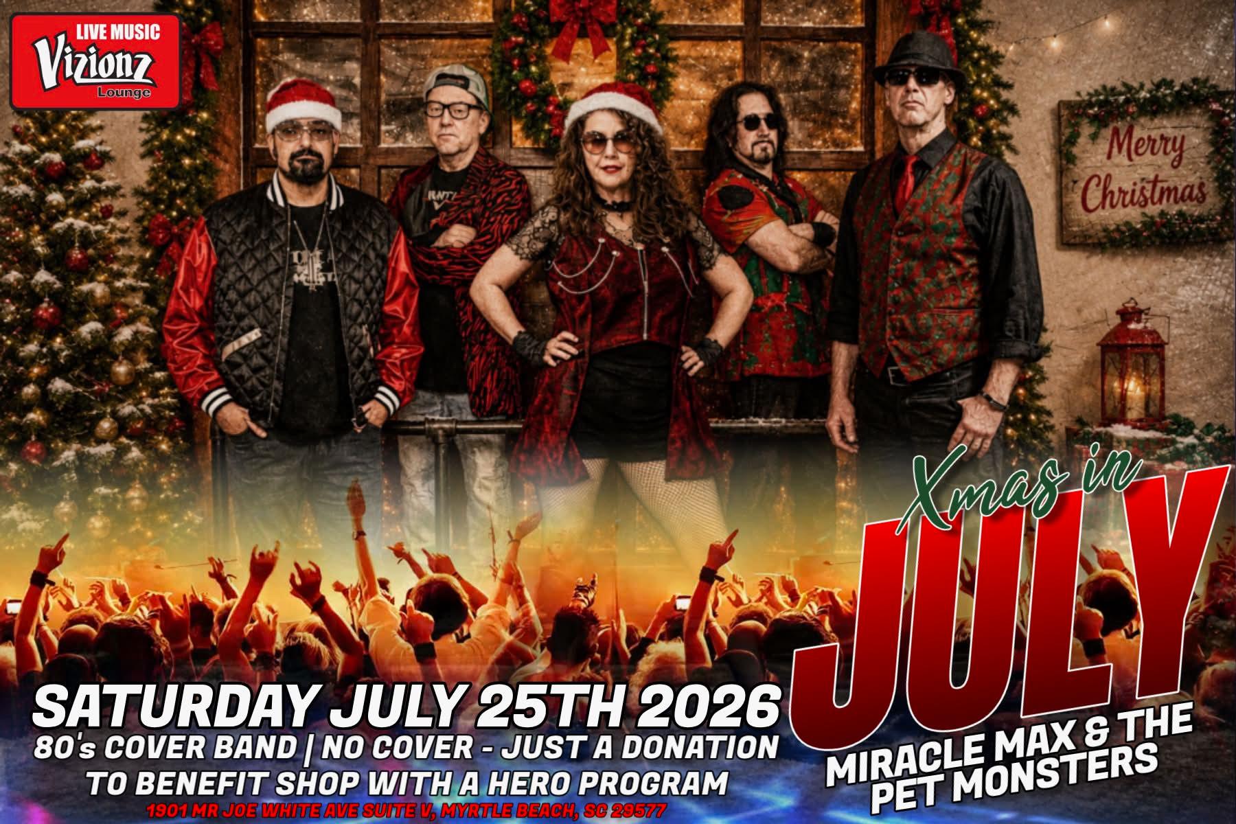 80s tribute band at Vizionz Lounge this Saturday