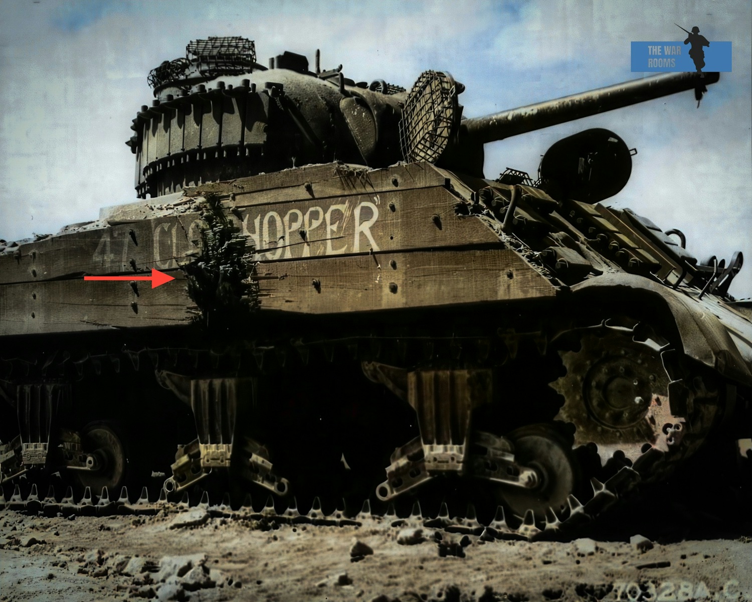 The crew of M32 tank recovery vehicle and US Marines repairing a