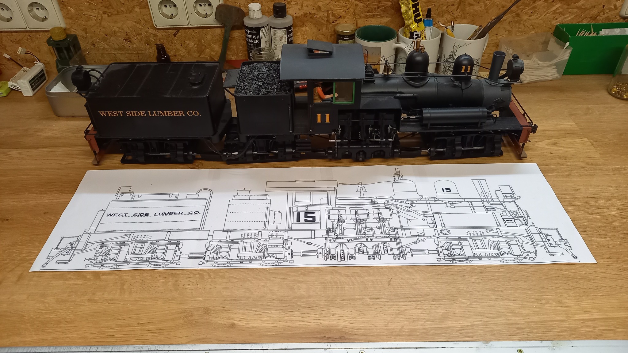 West Side Lumber Co Shay #14 model train rebuild