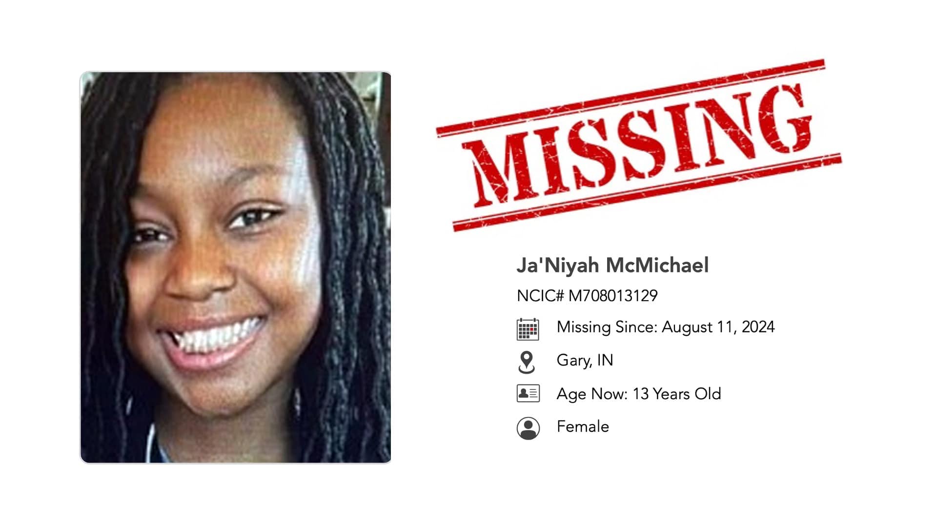 ***Update on the Case of Missing... - City of Gary Government | Facebook