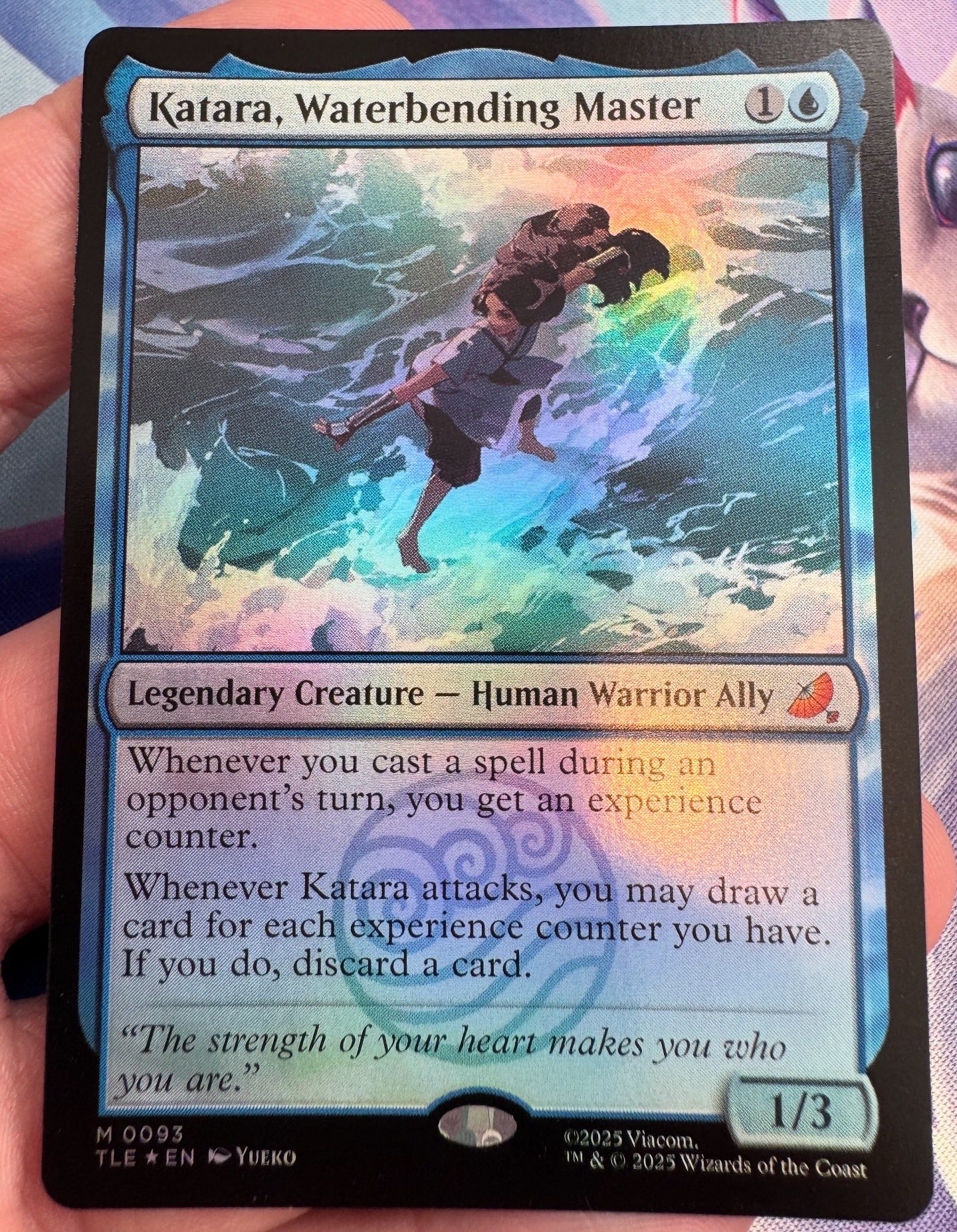 mtg katara promo card Magic The Gathering - Avatar The Last Airbender create X 1/1 white Ally creature tokens Received Katara, the Fearless Magic