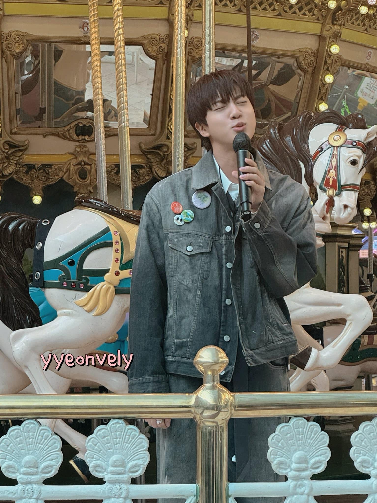 BTS's Jin updates fans about his visit to Six Flags Magic Mountain