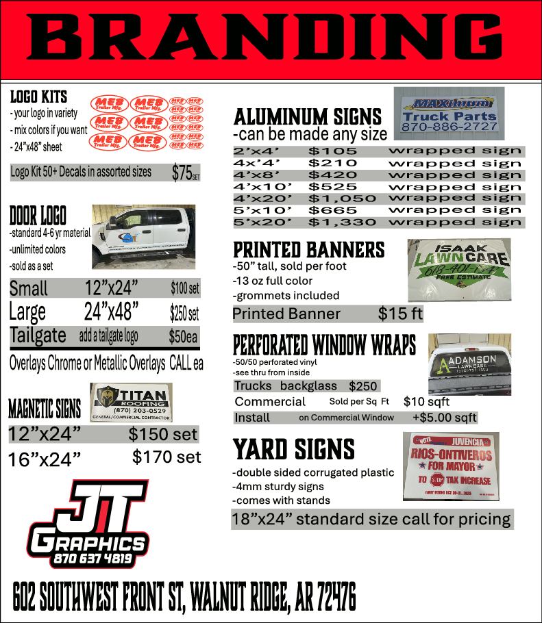 JT Graphics | Walnut Ridge AR