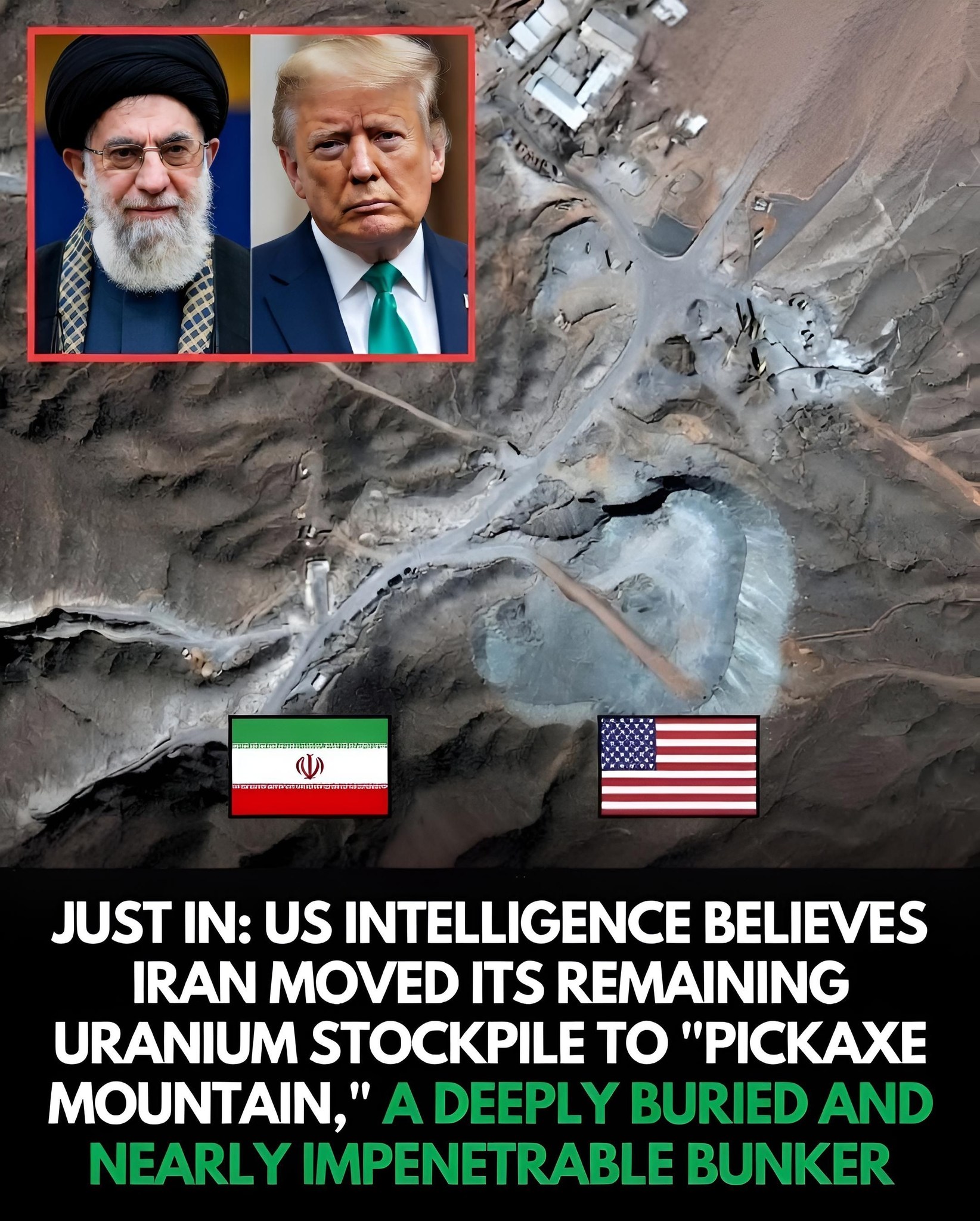 President Donald Trump says the U.S. will be hitting Pickaxe