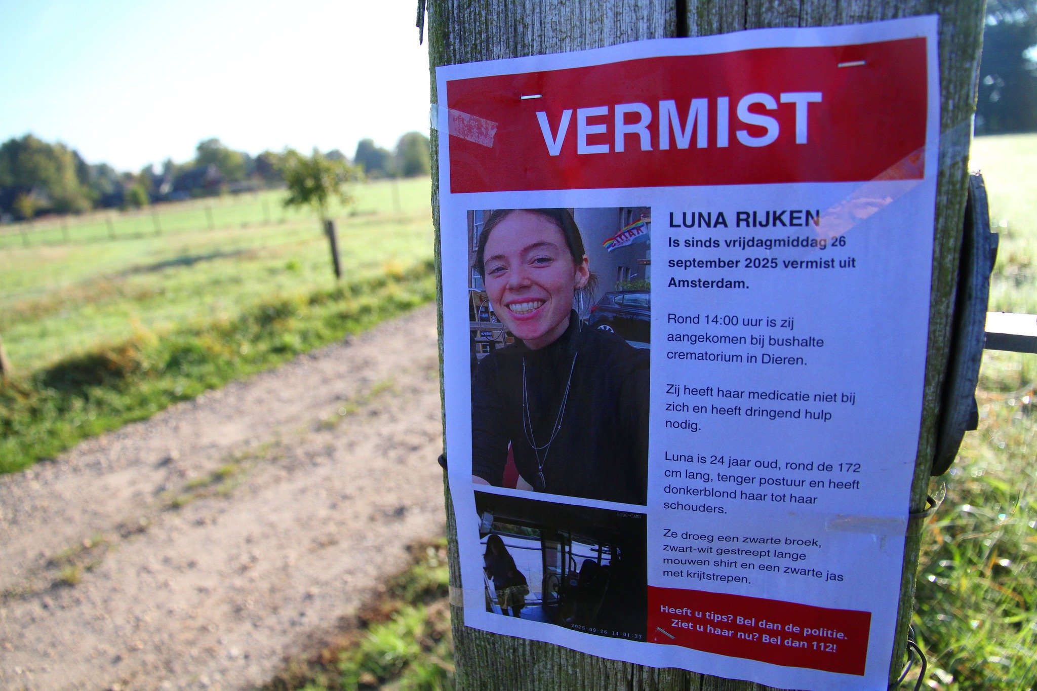112Today - BEELDEN: Vermiste Luna (24) nog altijd spoorloos in Loenen ...