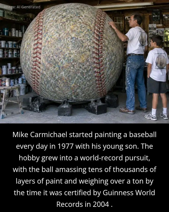 ⚾️🖌️ Mike Carmichael has been painting the world's largest