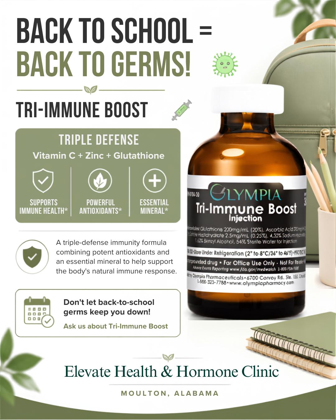 boost glutathione ala your immunity with Tri-Immune Boost at Elevate Health & Hormone Clinic in Moulton, Alabama Apex Energetics Glutathione Recycler How much ?:1 Month Supply (x30 Capsules) inflammatory response