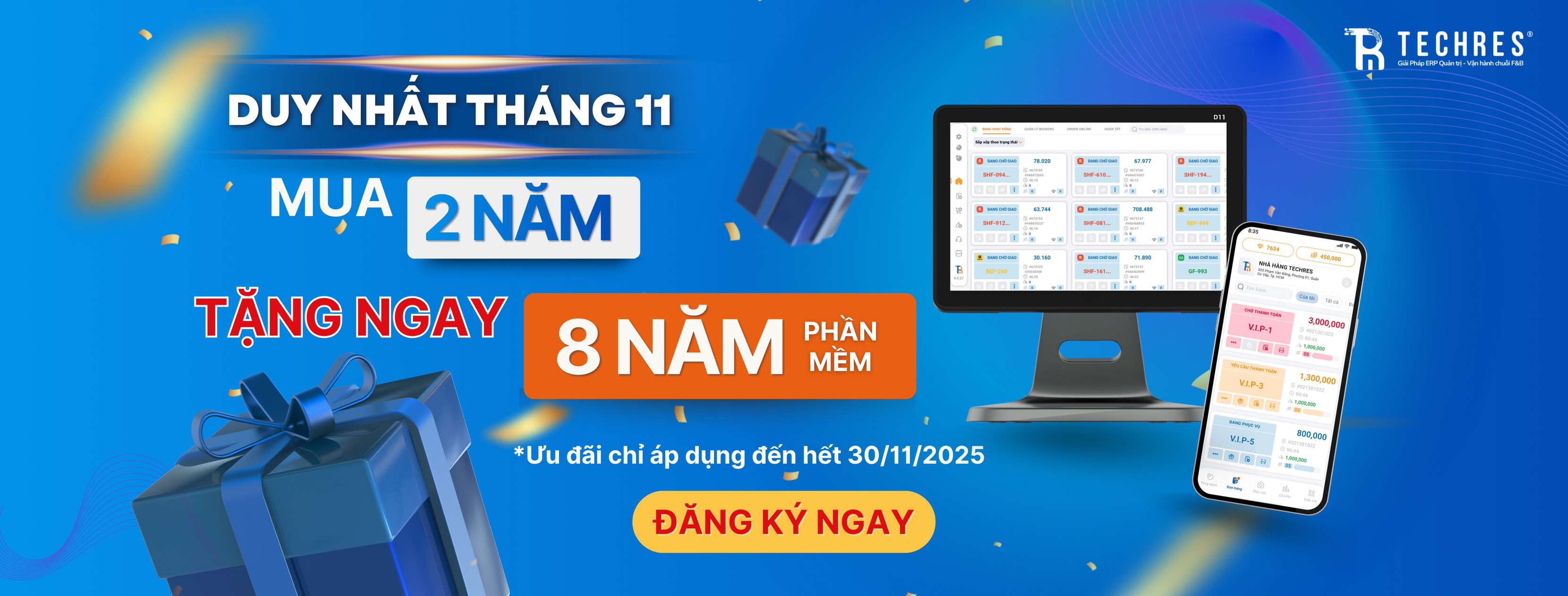Techres - Phần Mềm Quản Lý Gom Đơn App Food | Ho Chi Minh City
