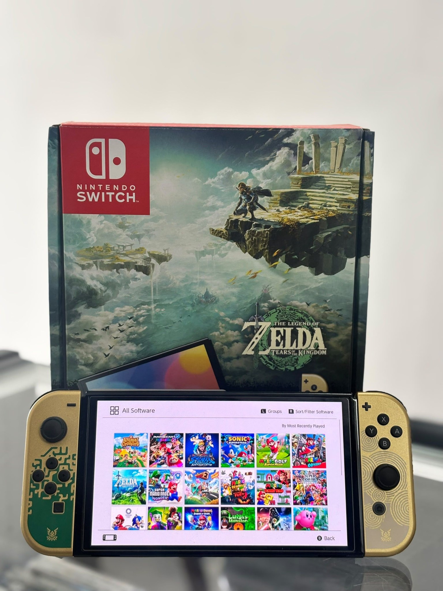 Nintendo Switch OLED Zelda Edition with 256GB and 20+ games for