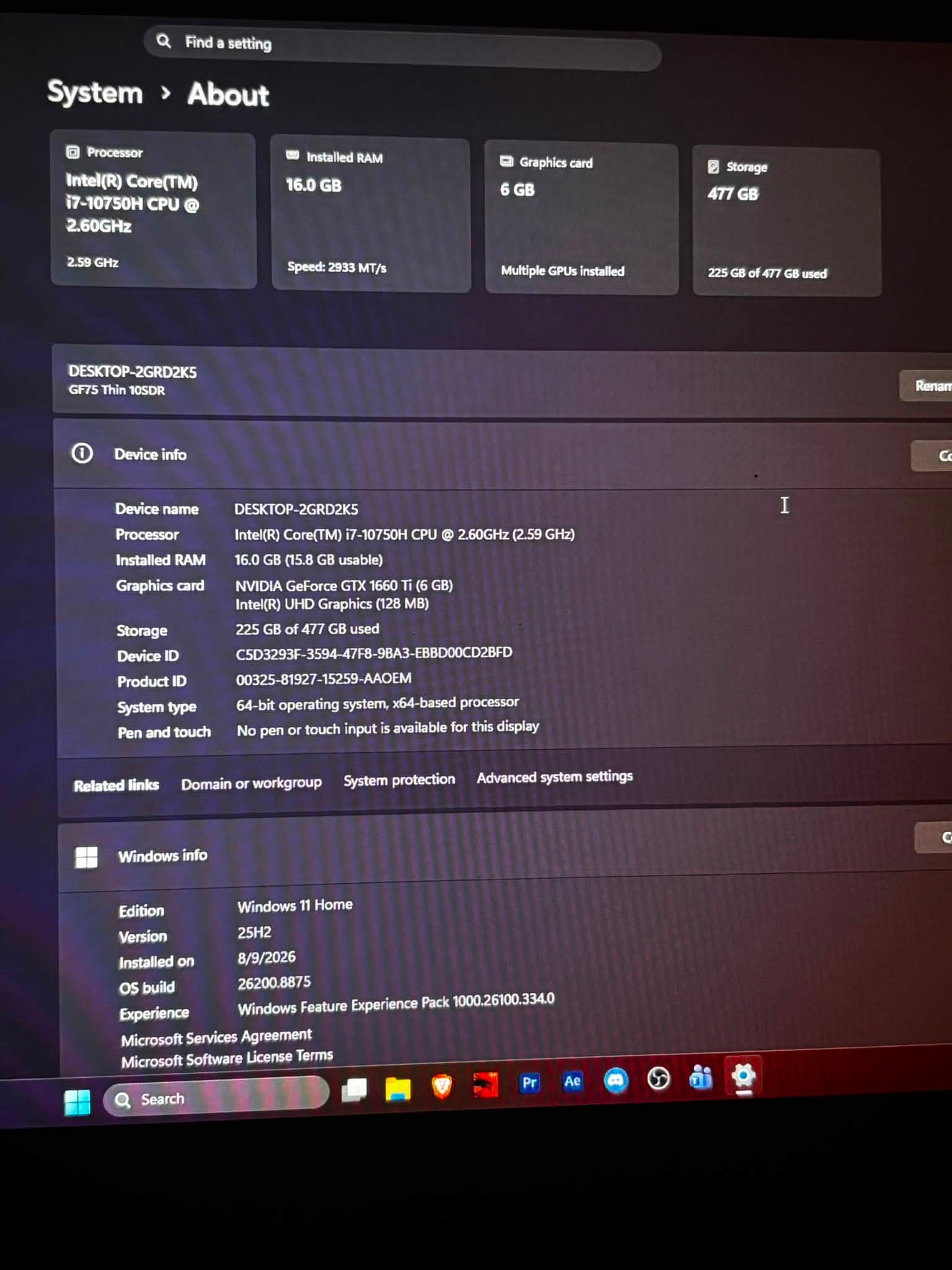 🔹Processor : 11th Generation Intel Core i7-1185G7 (4 Core, 12M