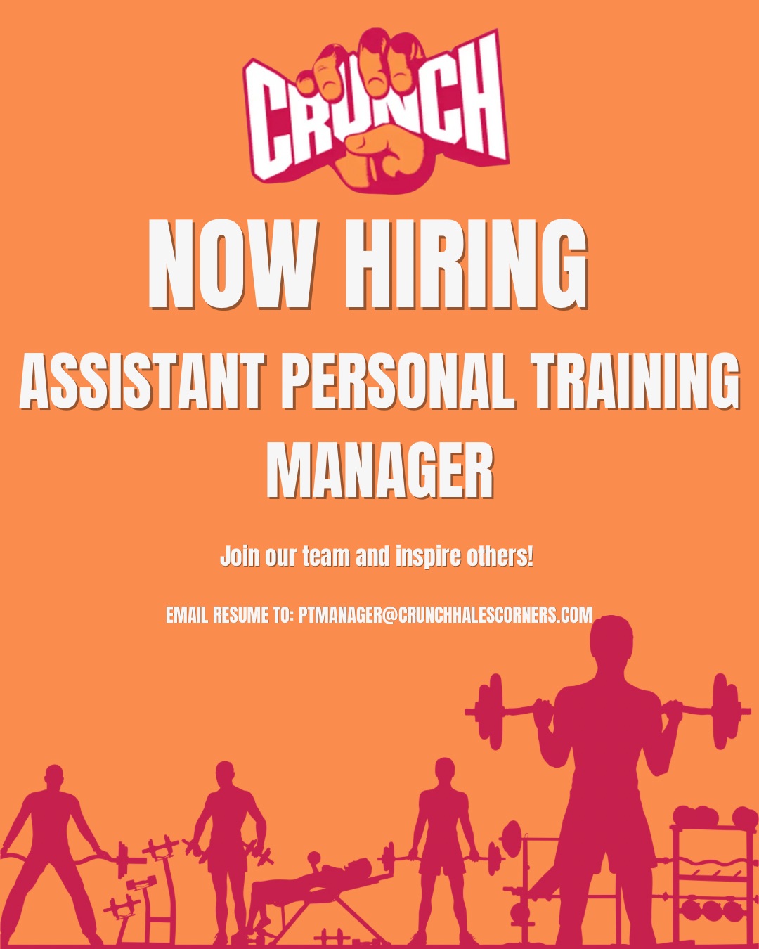 Crunch - 🚨 WE'RE HIRING! 🚨 CRUNCH HALES CORNERS is on the lookout for ...