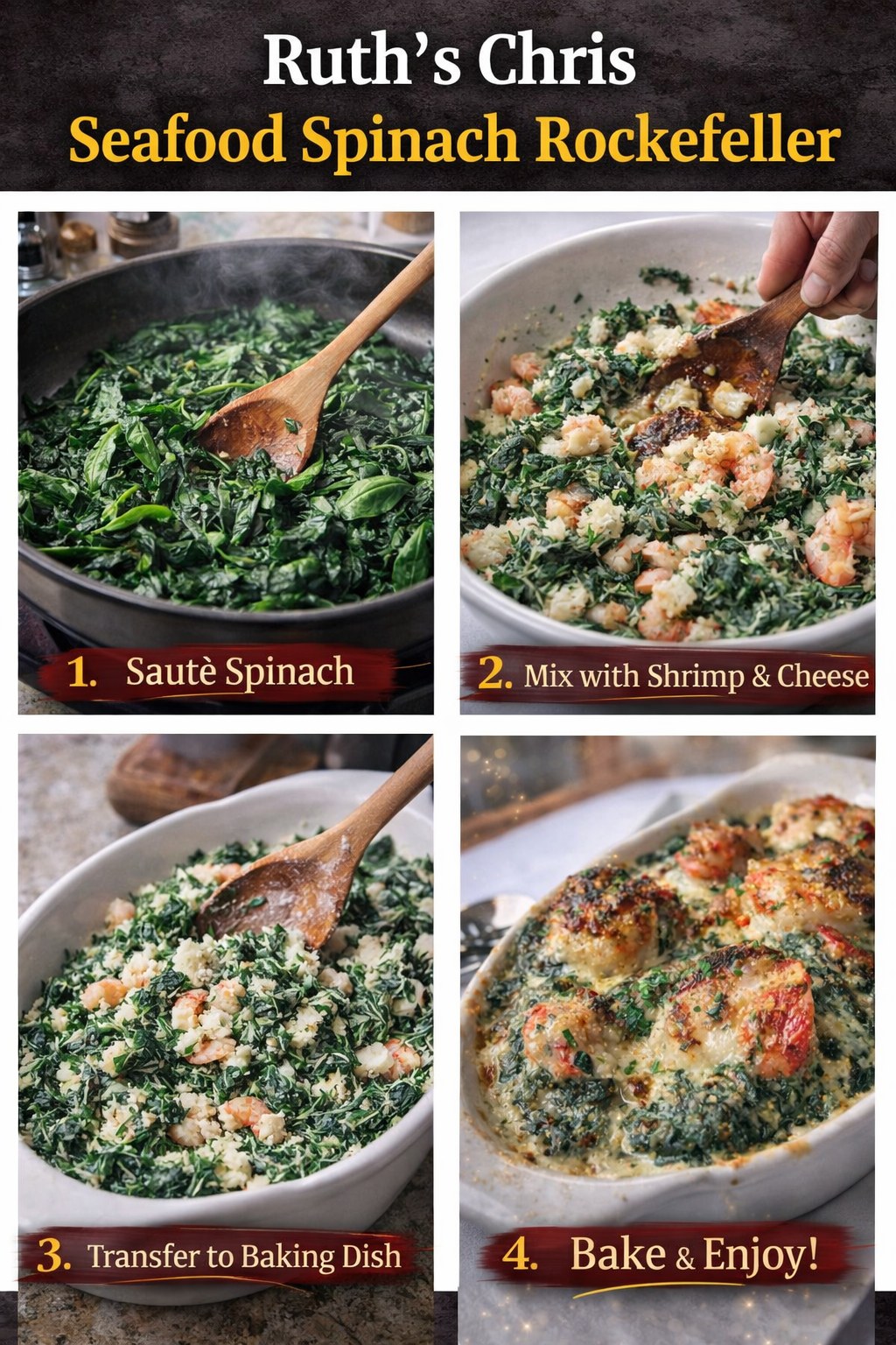 Fantastic - Ruth’s Chris Seafood Spinach Rockefeller Ingredients: 1 ...