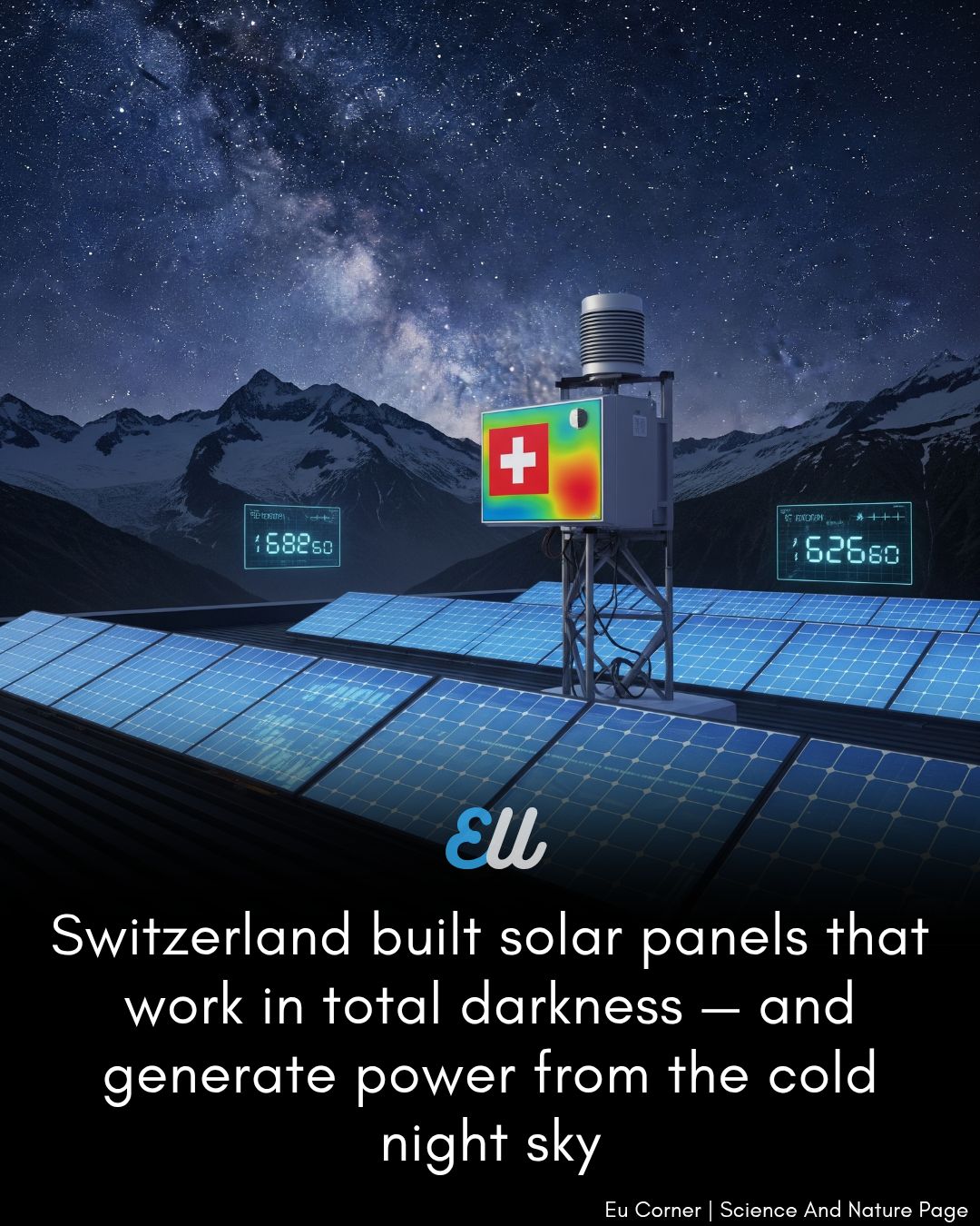 Switzerland develops solar panels that generate power at night
