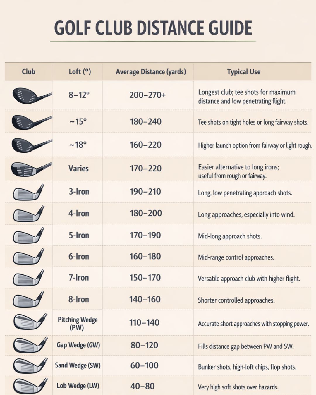 Fore - Understanding club distances removes guesswork from your ...