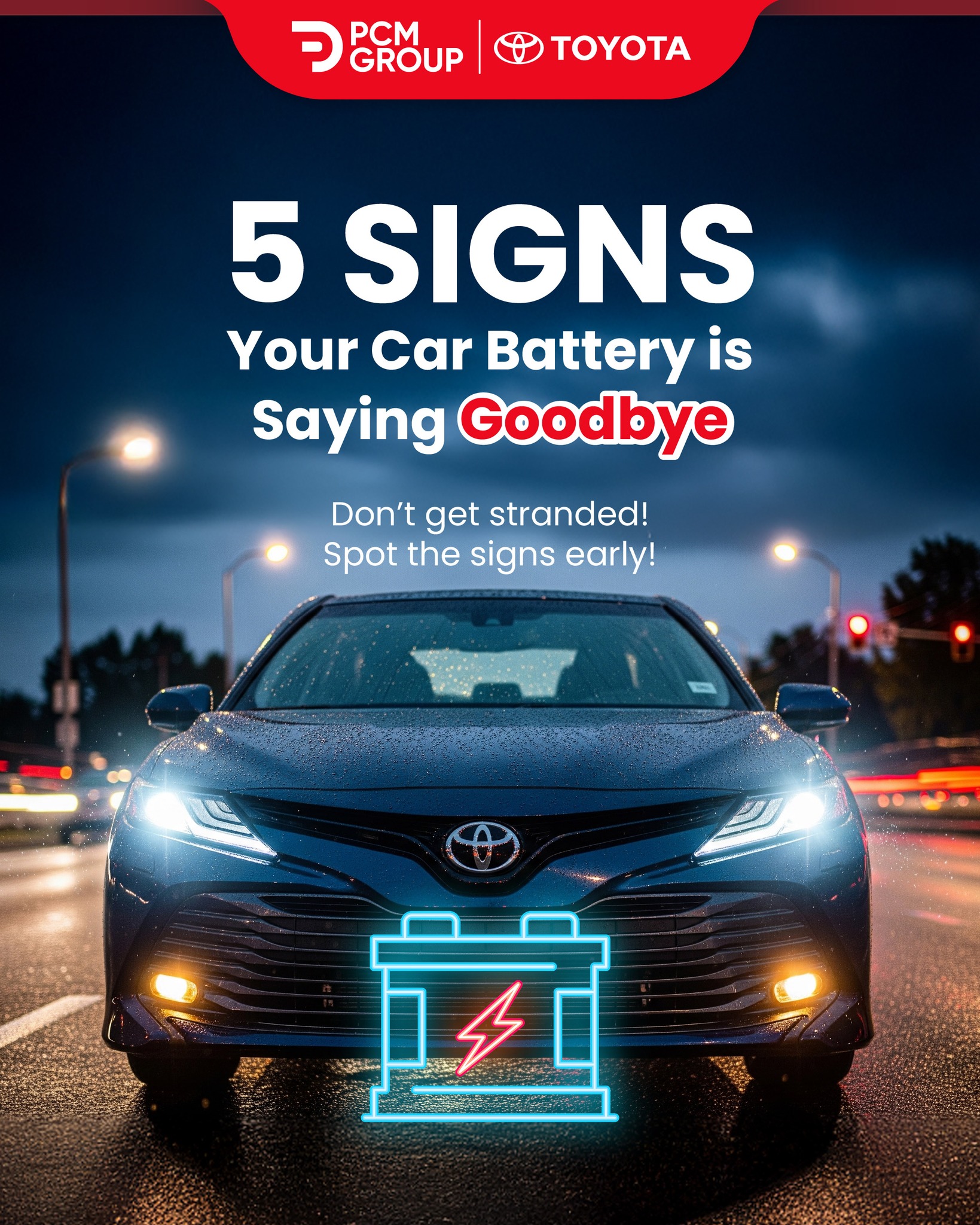 ⚡ 5 Signs Your Car Battery is... - Toyota Banting PCM Group | Facebook