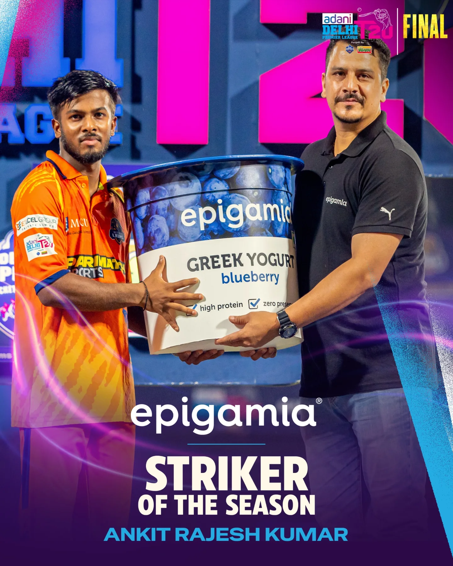Delhi - Ankit Rajesh Kumar clinched the Epigamia Striker of the Season ...