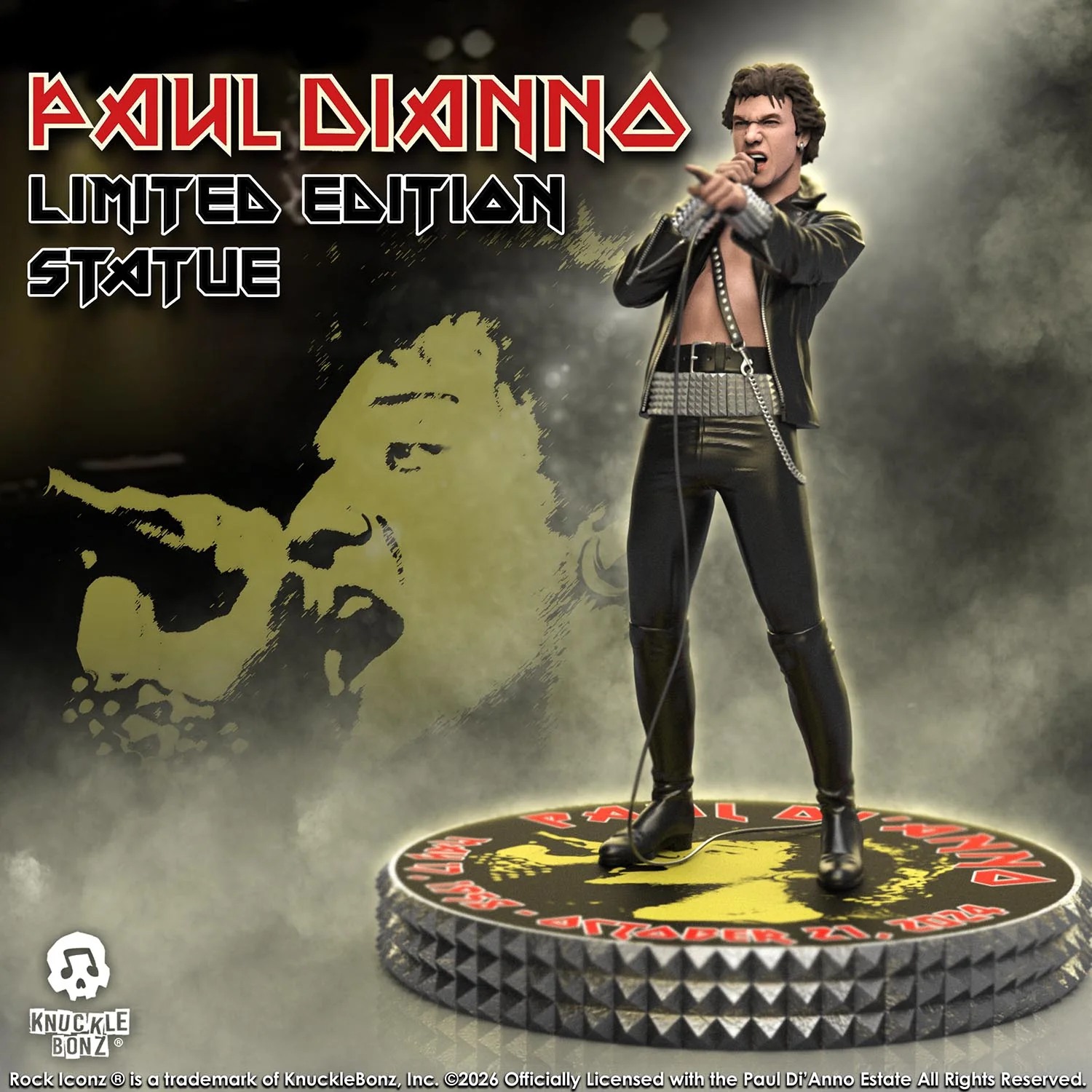 ノ・ミヌ (ICON) ICONIC OH! DISCO ROCKSTAR Paul Di'Anno Rock Iconz statue pre-order available