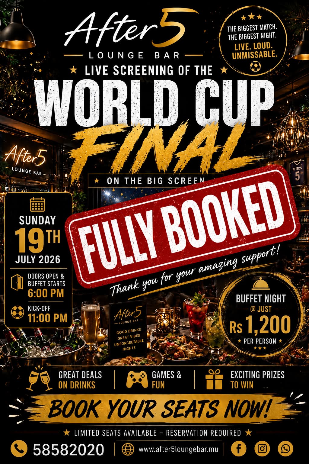 Thank you, Mauritius! ❤️ Our World Cup Final event is FULLY ...