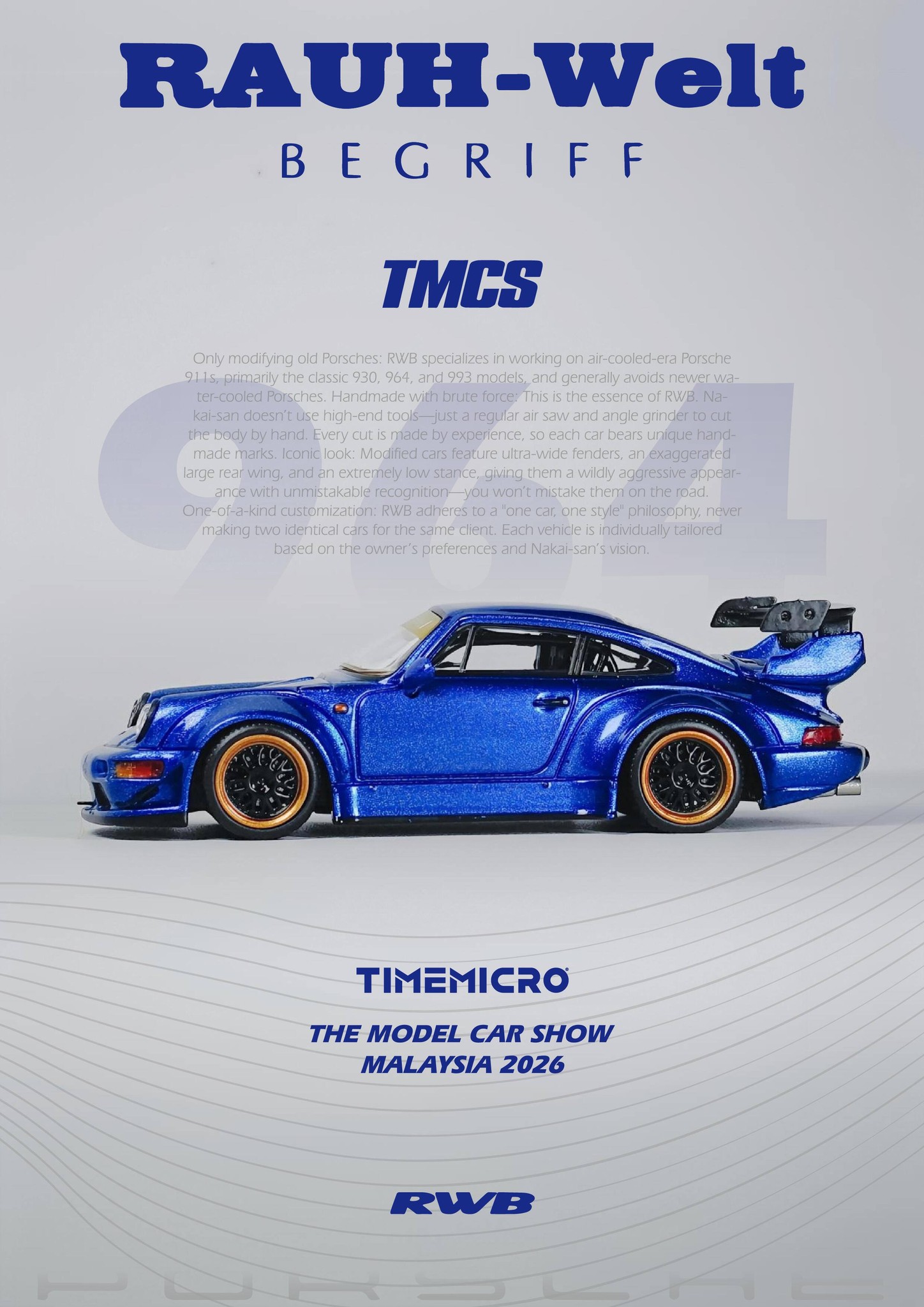 Time Micro TMCS Malaysia 2026 Exclusive - 964 RWB #Diecast