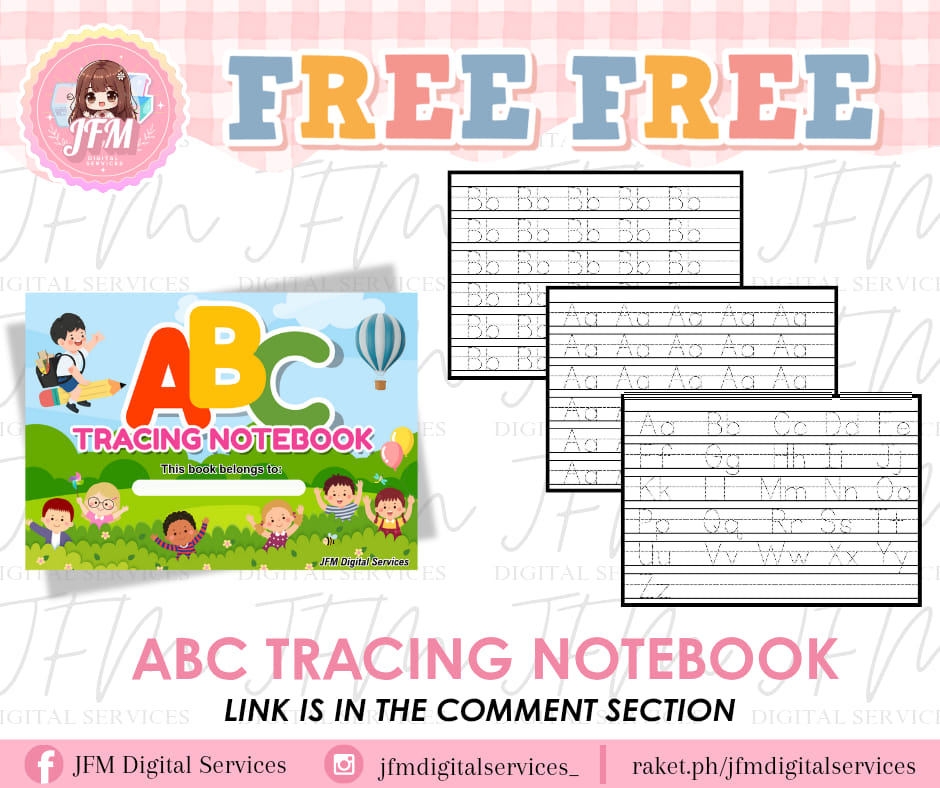 ABC TRACING NOTEBOOK💖💖 FREE!!!... - JFM Digital Services | Facebook