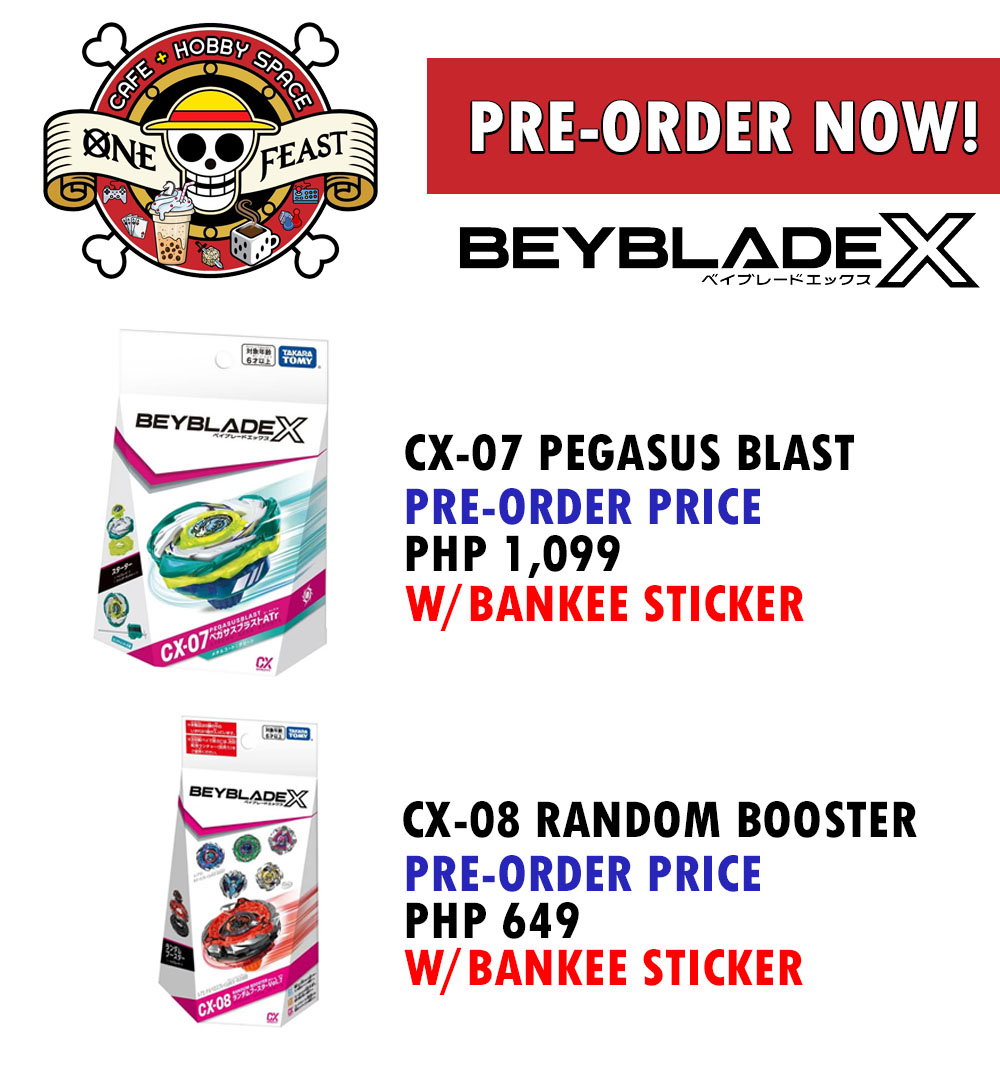 Pre-ordered Beyblade X Tricera Press and Pegasus Blast