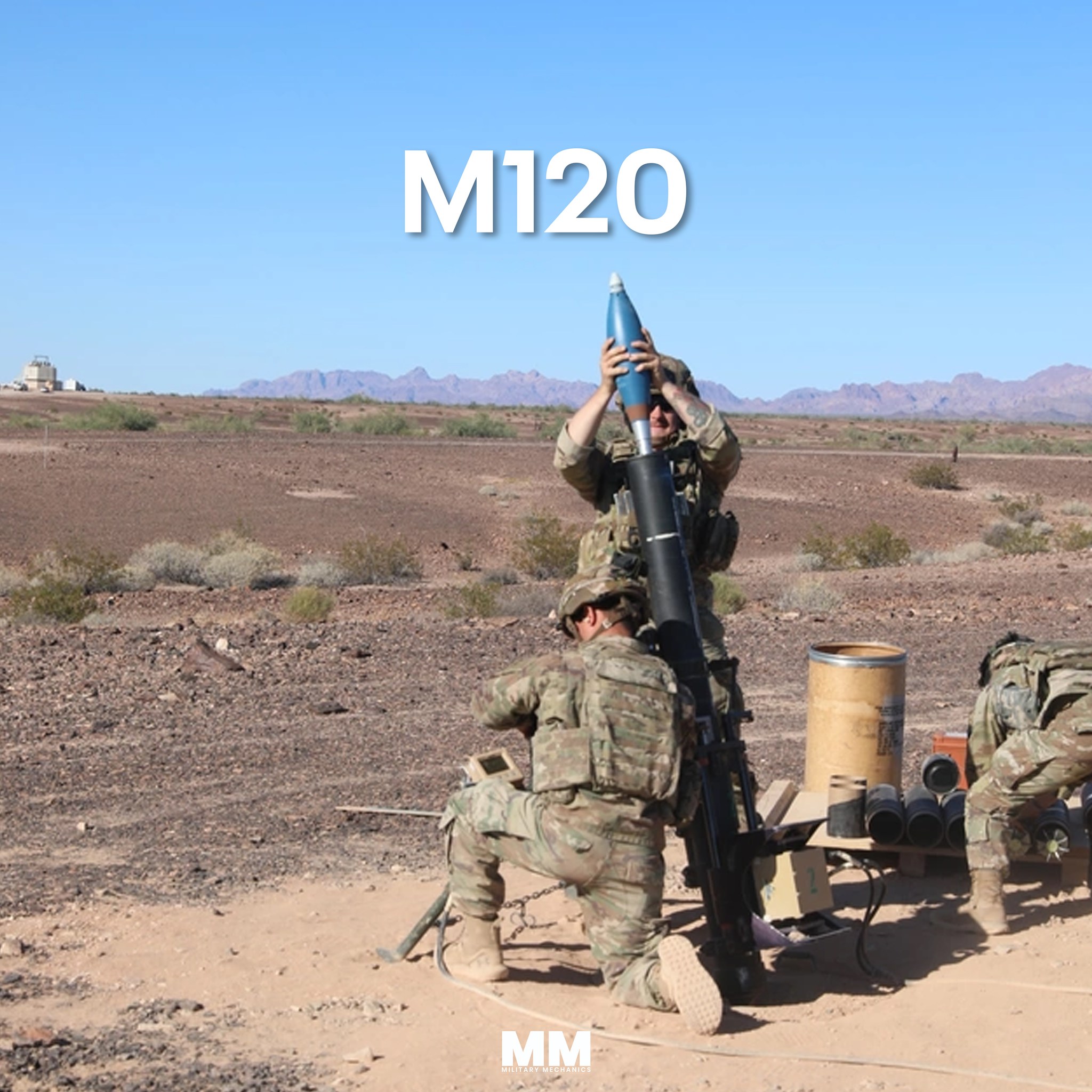 Military - Soldiers operating the M120, a 120mm heavy mortar system ...