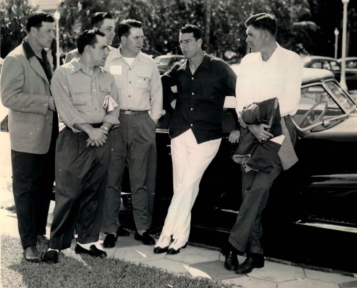 Baseball’s - A young Yogi Berra listening to Joe DiMaggio. | Facebook