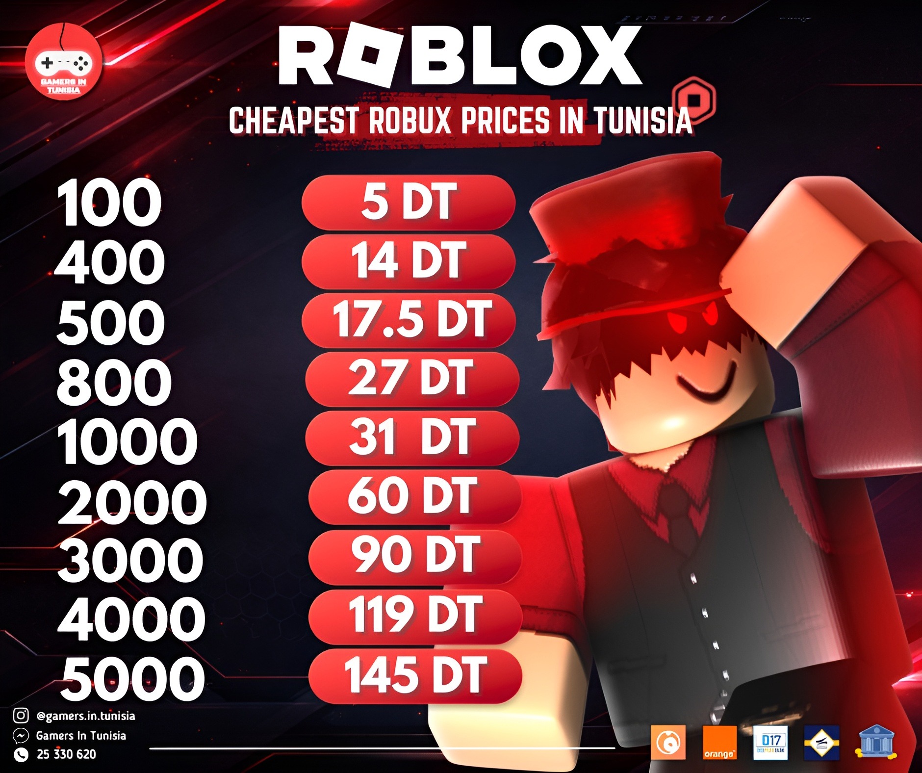 Roblox Robux b a7sen soum fi tounes😉🔥... - Gamers In Tunisia | Facebook