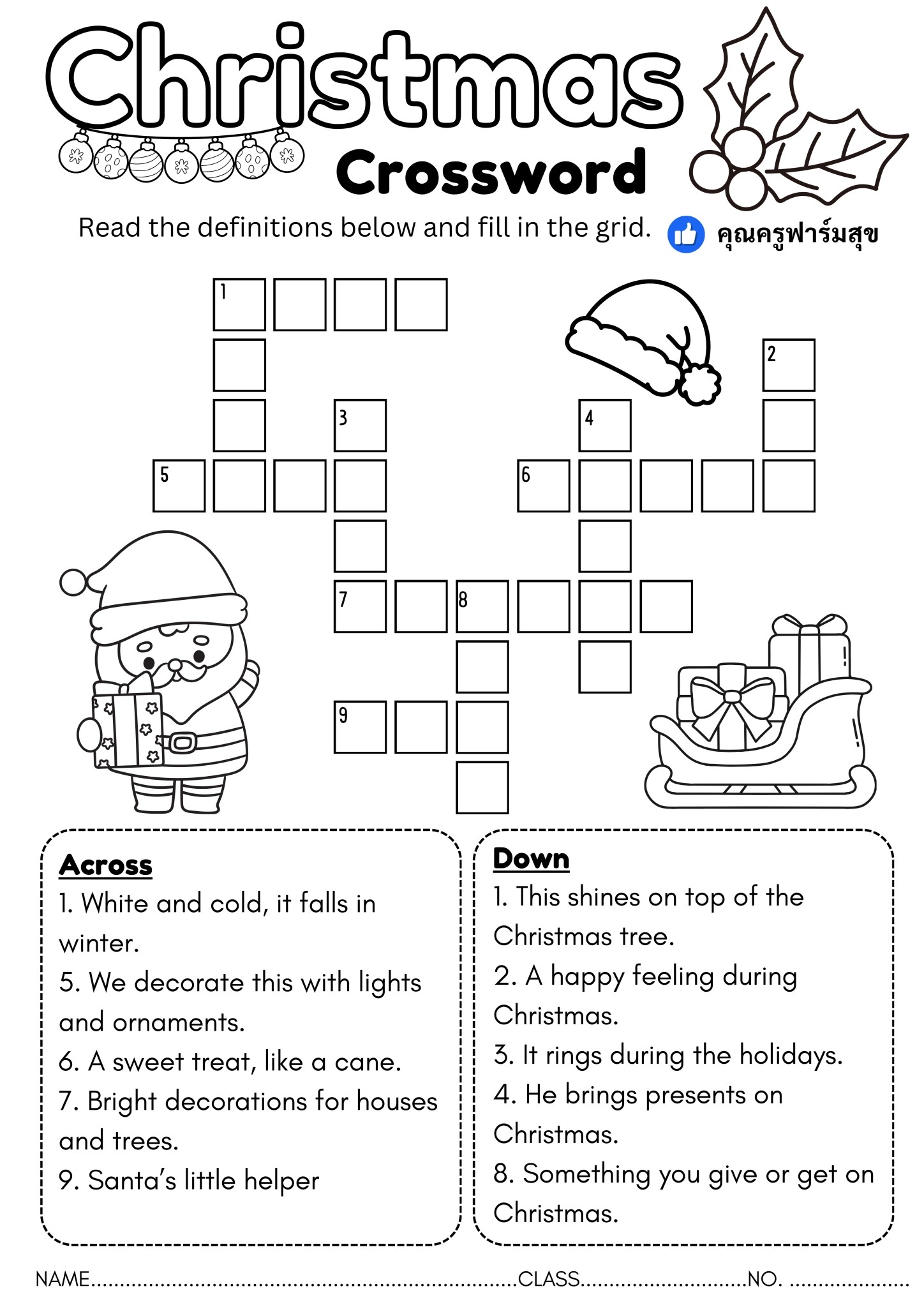 คุณครูฟาร์มสุข - 🎅🎄🎁CHRISTMAS Worksheet 🎄🎁🎅 Word search /... | Facebook