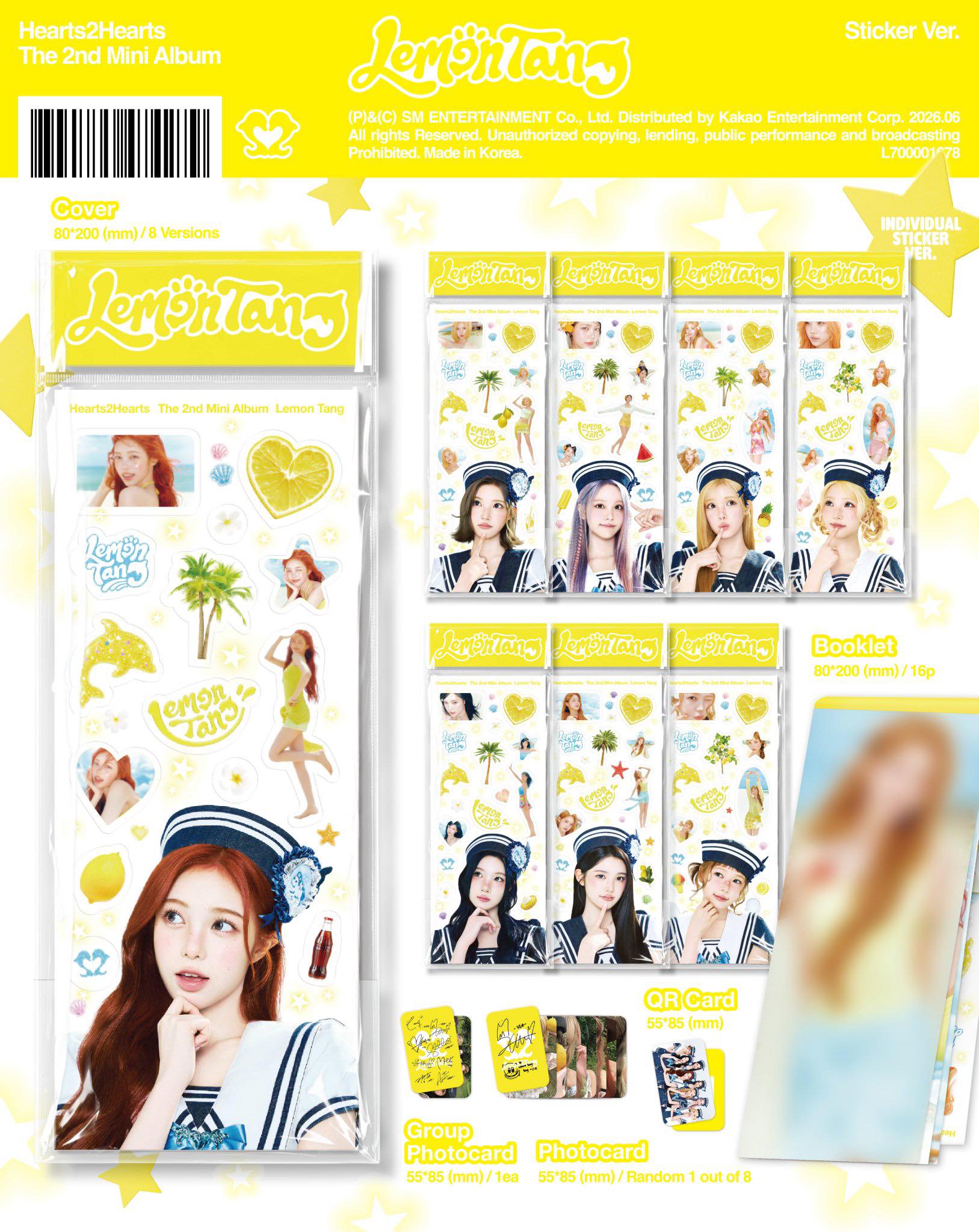 Hearts2Hearts 'Lemon Tang' Album Details (Sticker Ver
