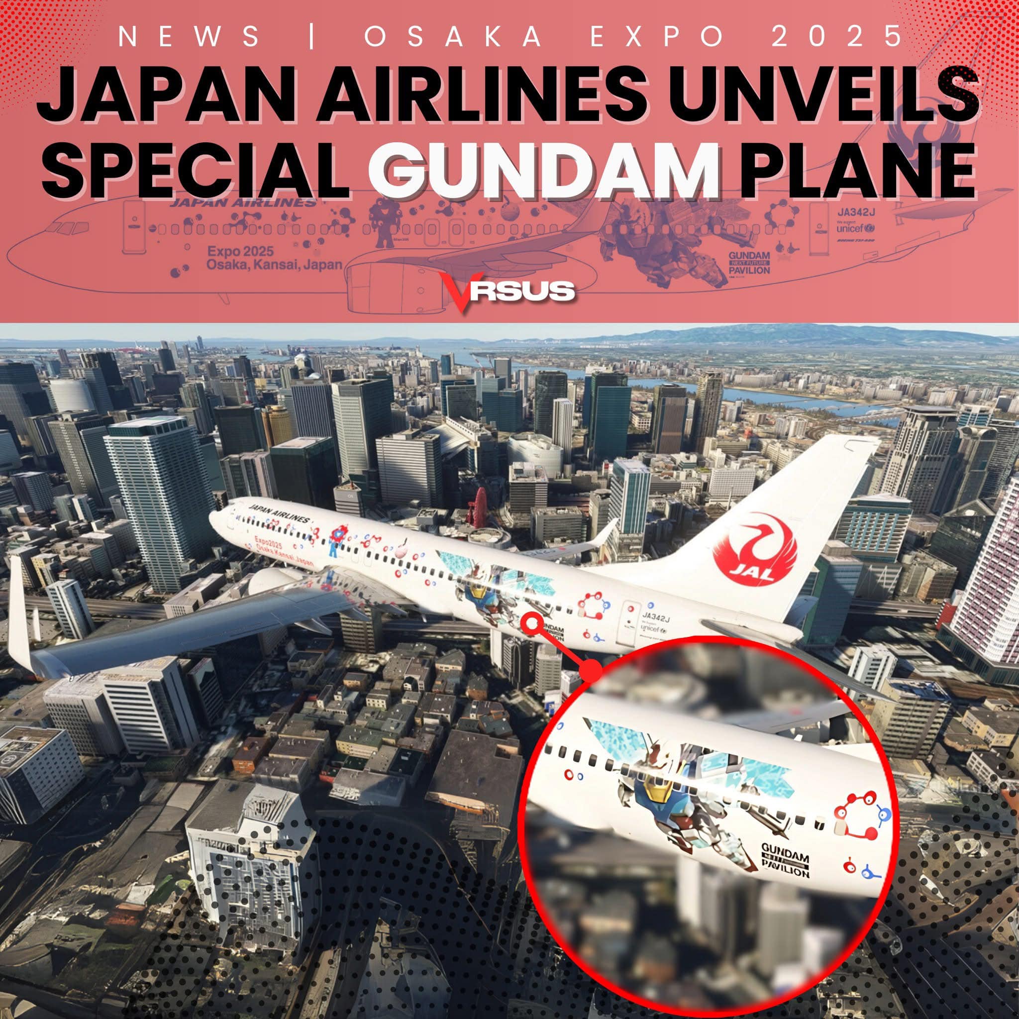 A JAPAN AIRLINES (JAL) Boeing 737-800 celebrating the upcoming