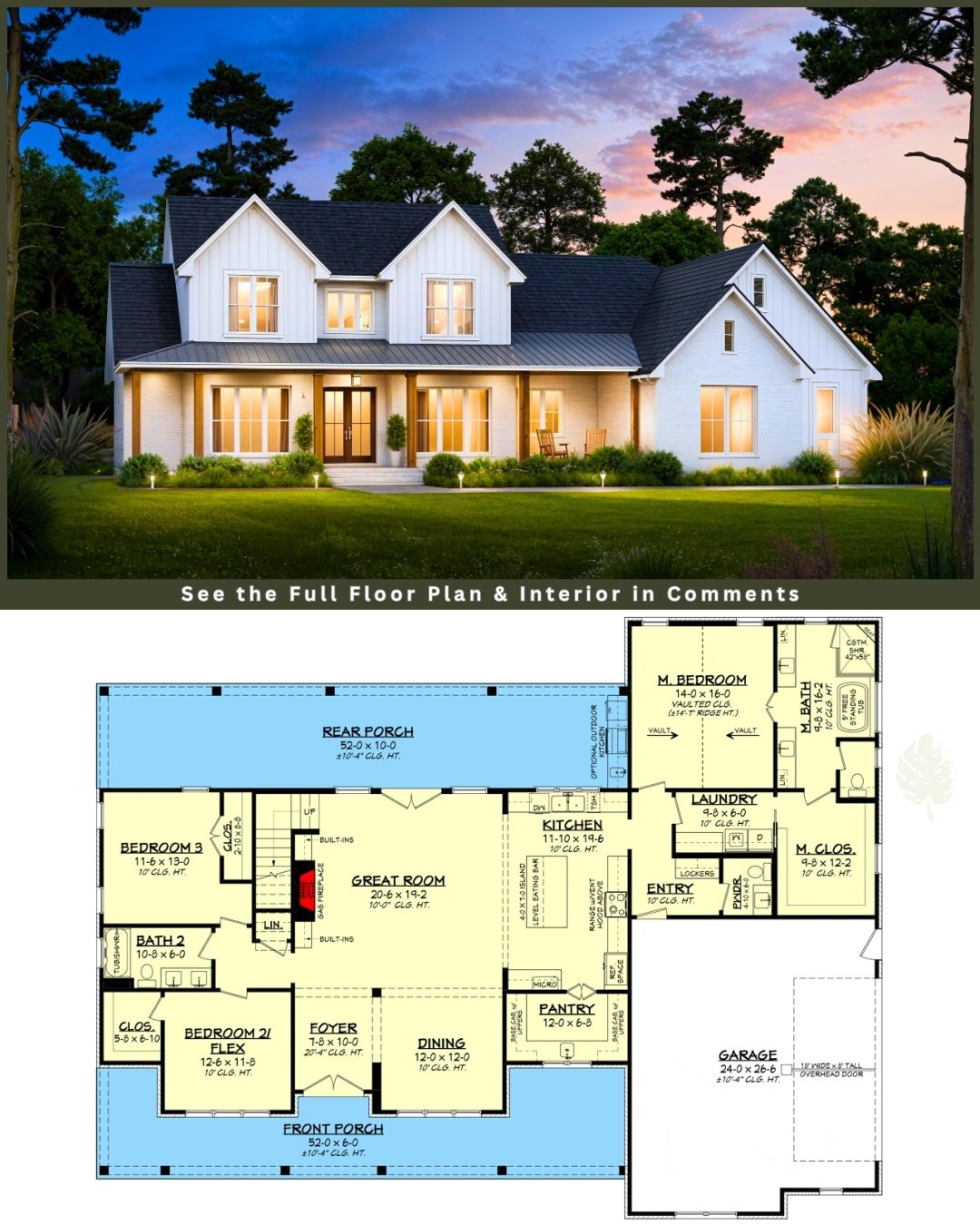 The Farmhouse - Look at this Beautiful 2-Story Modern Farmhouse Plan ...
