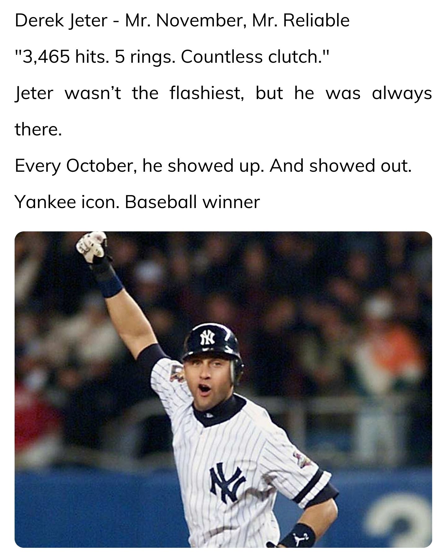 Baseball’s - All Jeter did was WIN 🏆 | Facebook