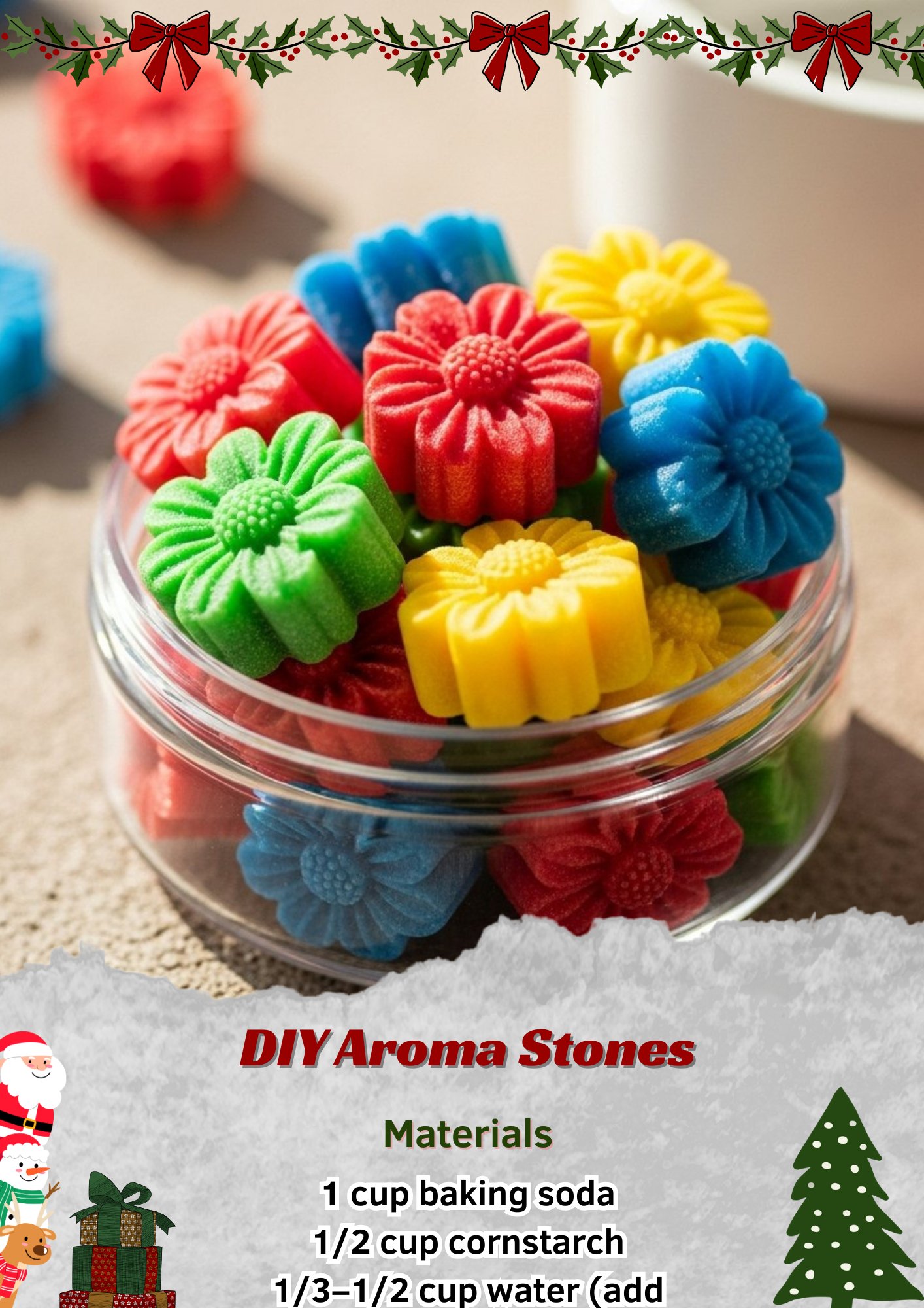 Homemade - DIY Aroma Stones Materials: - 1 cup baking soda - 1/2 cup ...