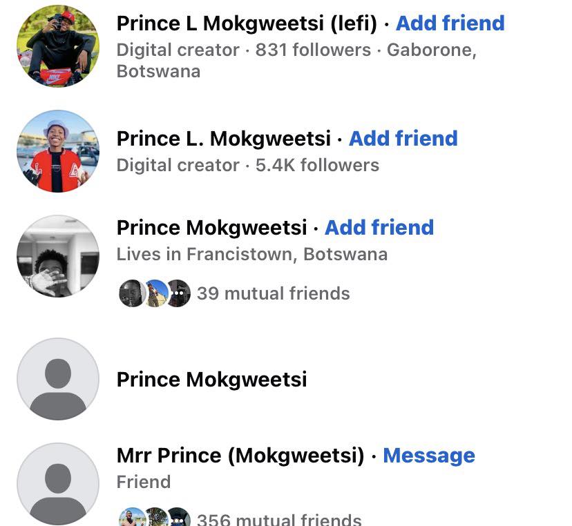 Prince - Nna account yame e 1 ya Facebook and tiktok mogongwe mo asena ...