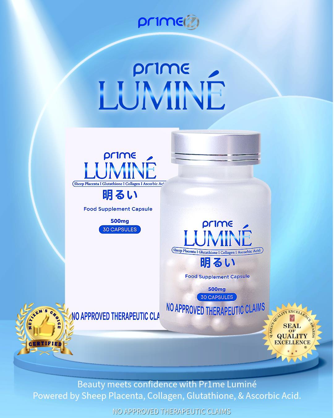 prime glutathione with collagen PR1ME - POV: You're building your glow routine like science. 🧬✨ Inspired by stem cell research concepts — Pr1me Luminé 💙💎 #Pr1meZ #SheepPlacenta # #Collagen #VitaminC #Luminé #Pr1meBeauty #Pr1meWellness #Pr1meRoutine Glutathione (500mg) 30 Capsules Size:15ml/0.5oz #Exosome