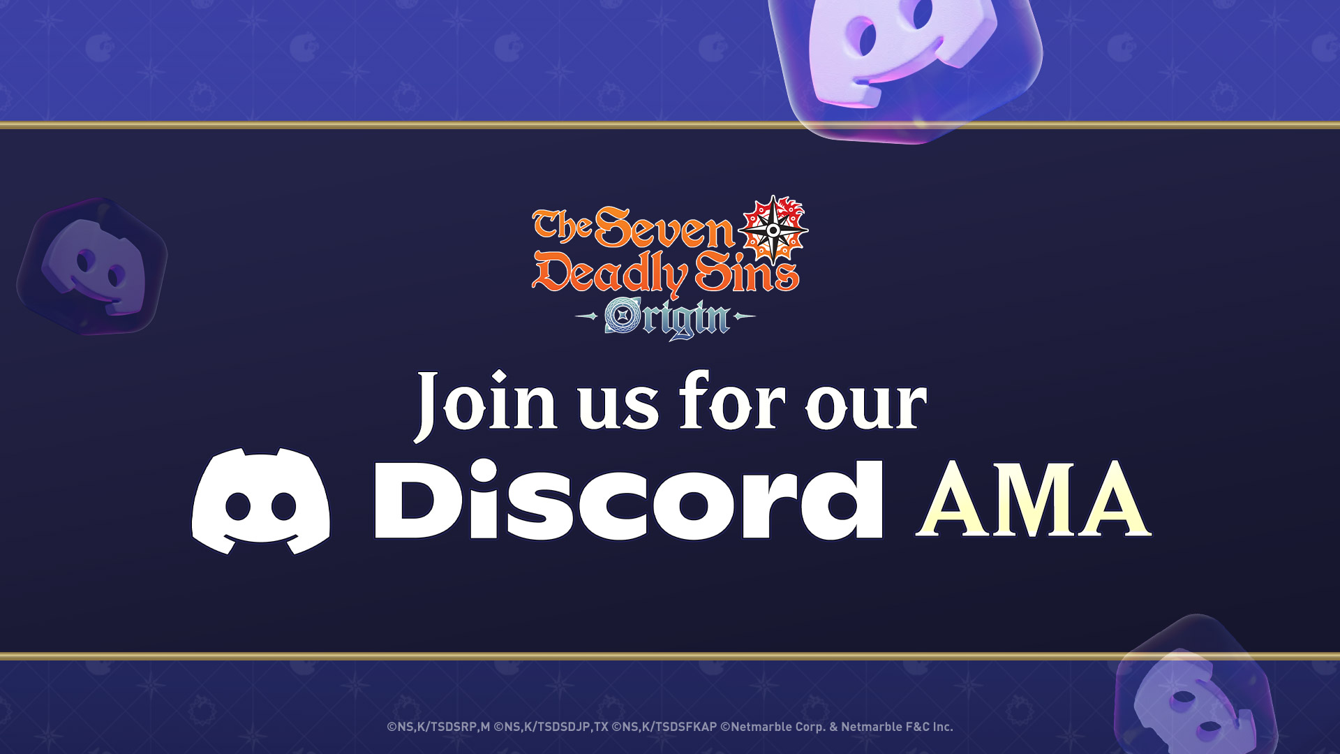 🎙️ Official Discord AMA On April 25 (Sat), an AMA (Ask Me