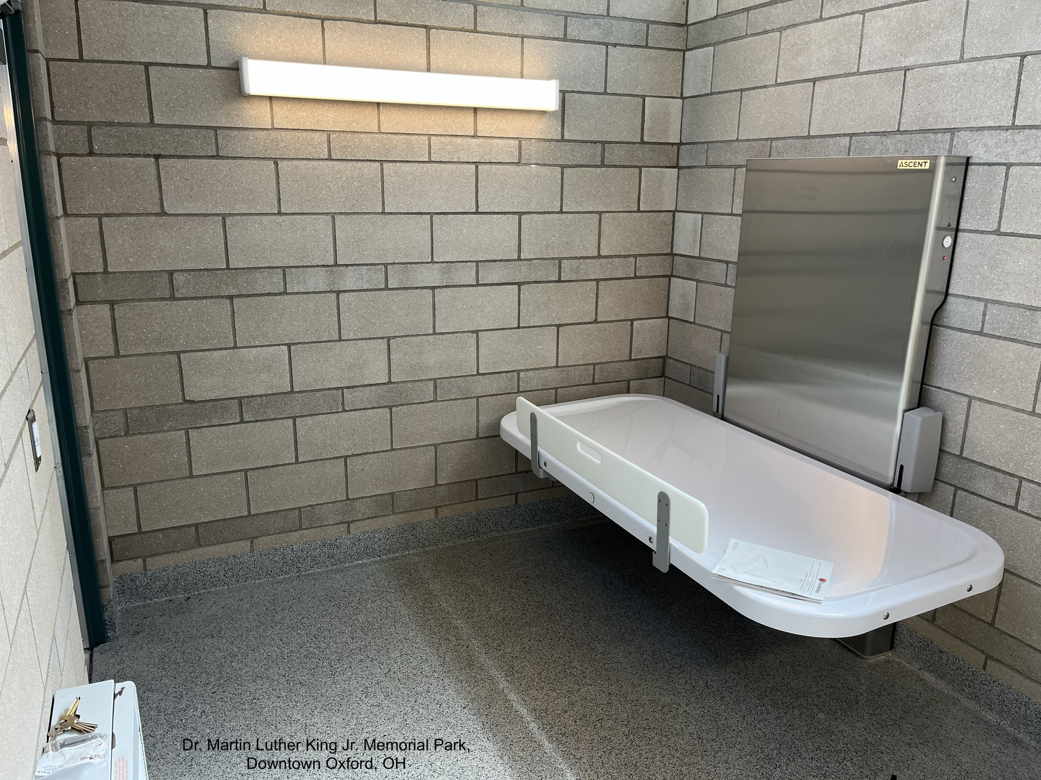 Oxford, Ohio installs universal changing table in downtown restrooms