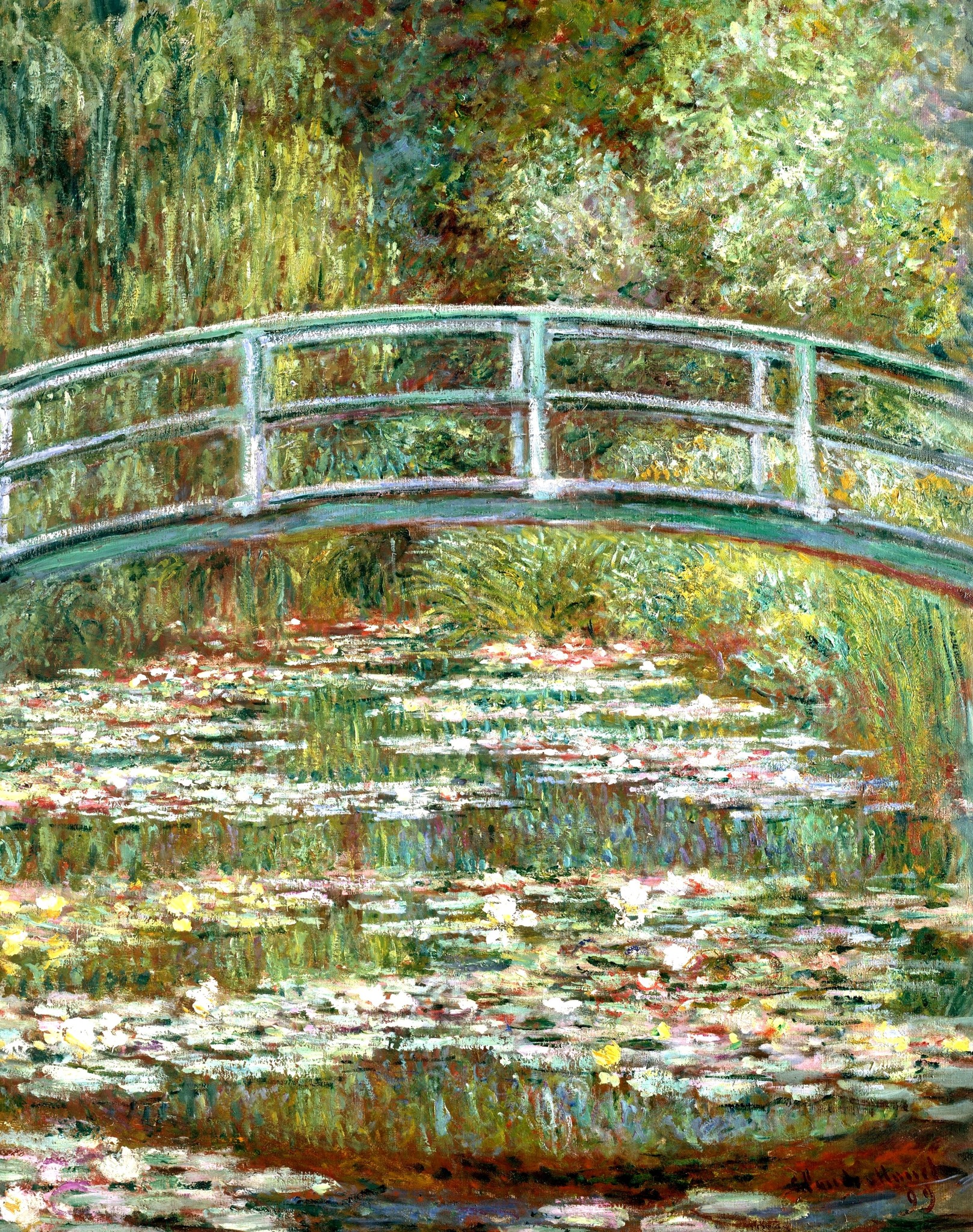 Claude Monet's Bridge Over Water Lilies painting