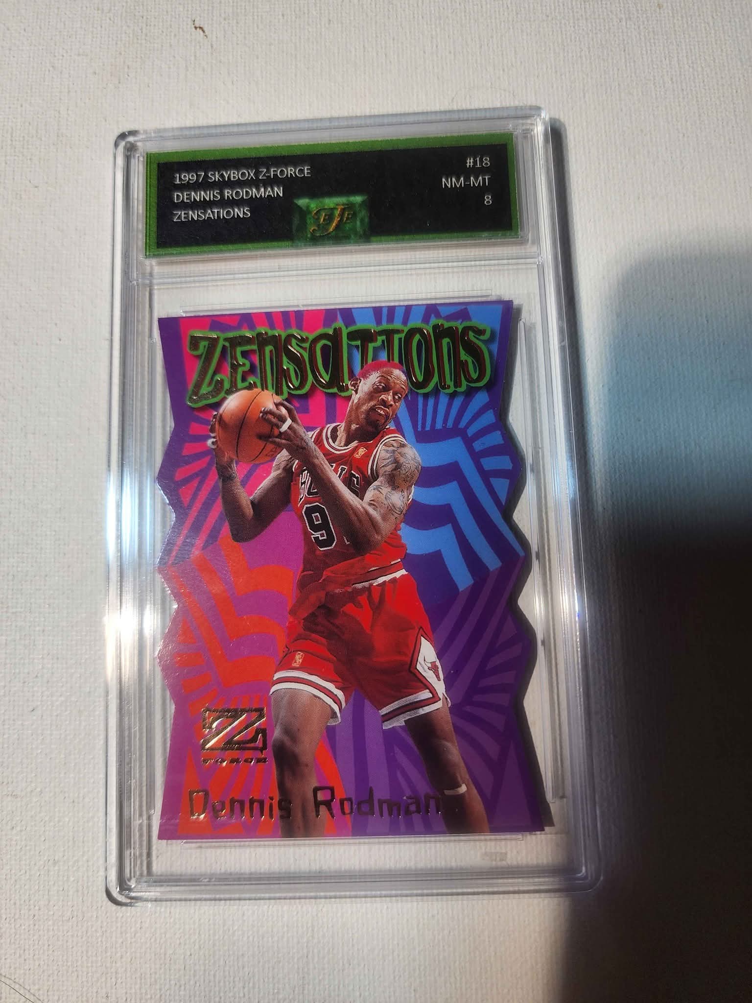 1997 Skybox Z-Force Dennis Rodman Zensations Die-Cut Card for Sale
