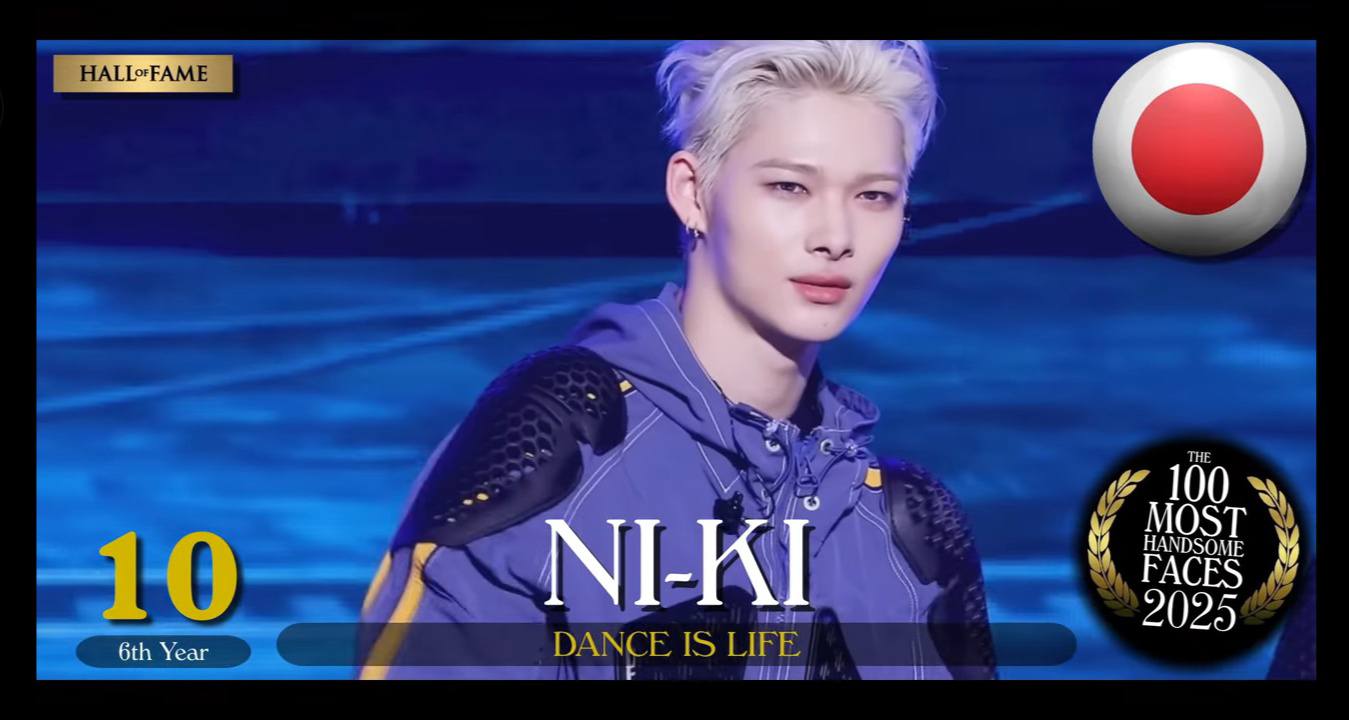 NI-KI ( Nishimura Riki ) ranks 10th on the most handsome faces of