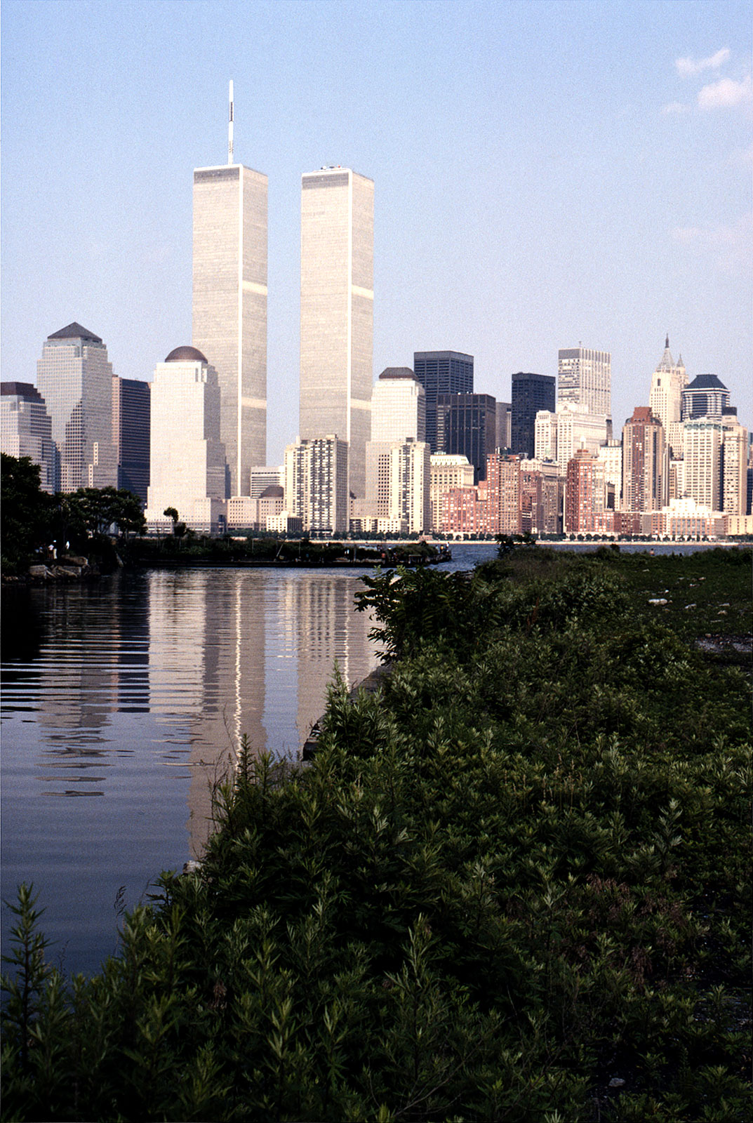 Jersey City's best view of the towers in the 80s