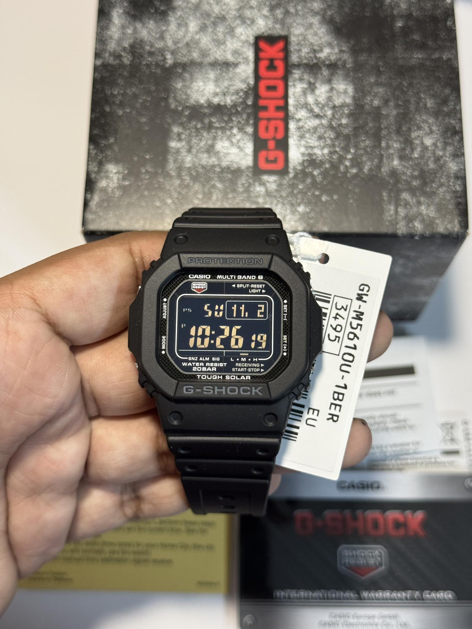 Casio G-Shock GW-M5610U-1B 100% Original & brand new Tough solar 
