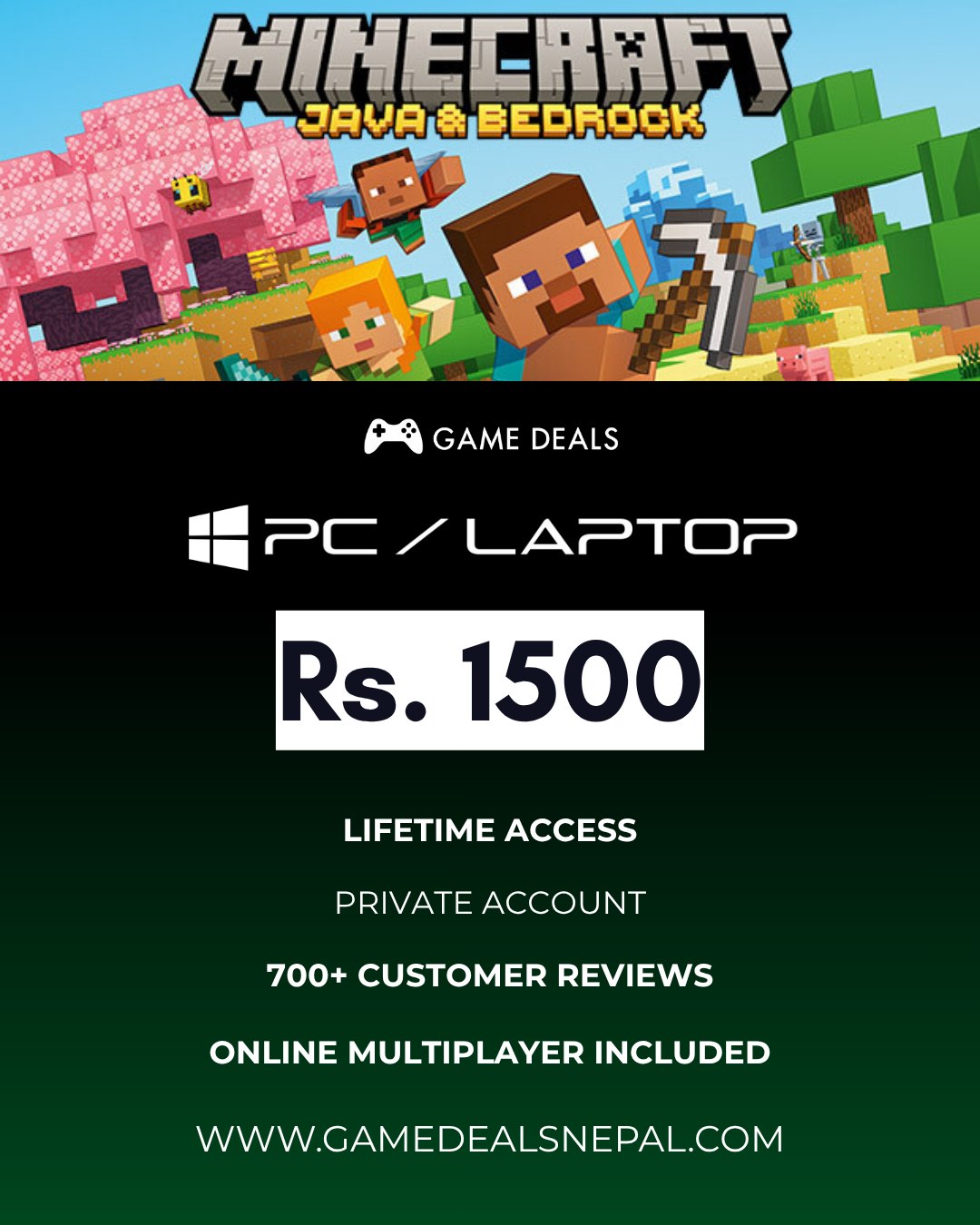Game Deals NP - 🎮 Minecraft: Java & Bedrock Edition... | Facebook