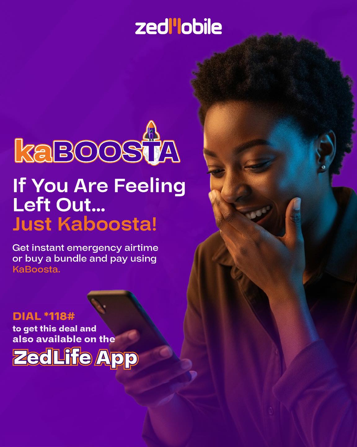ZedMobile - When airtime finishes at the wrong time… Just KaBoosta! 🚀 ...