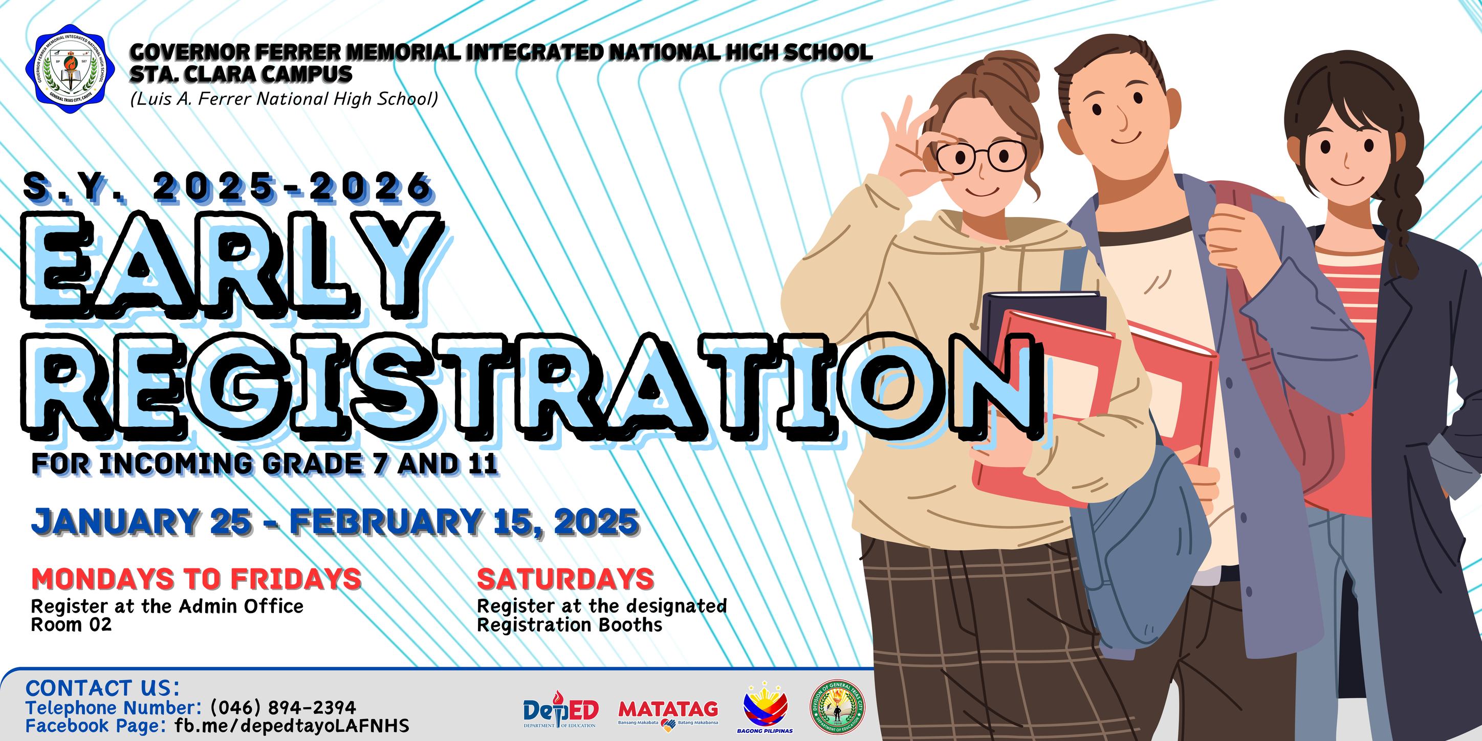 DepEd - Attention Everyone! Early registration for incoming Grades 7 ...