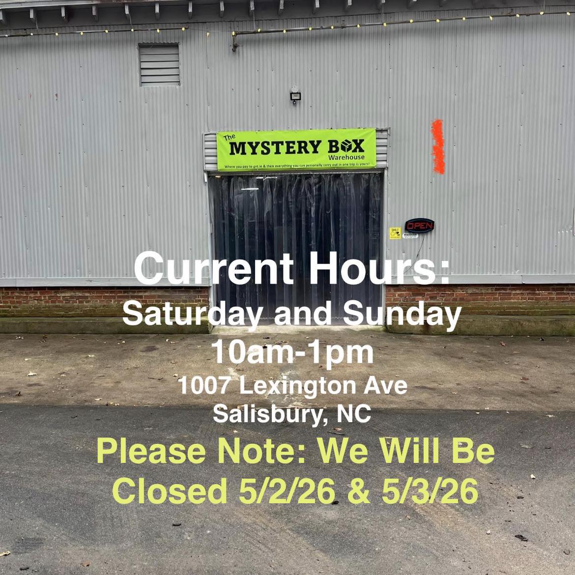 The Mystery Box Warehouse Salisbury NC