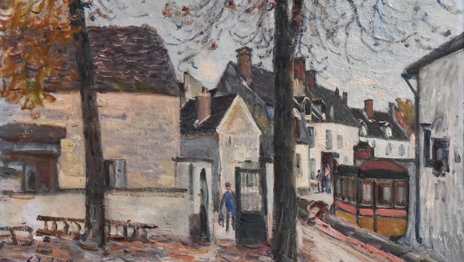 Alfred Sisley (1839-1899) L'allée des peupliers à Moret au bord du